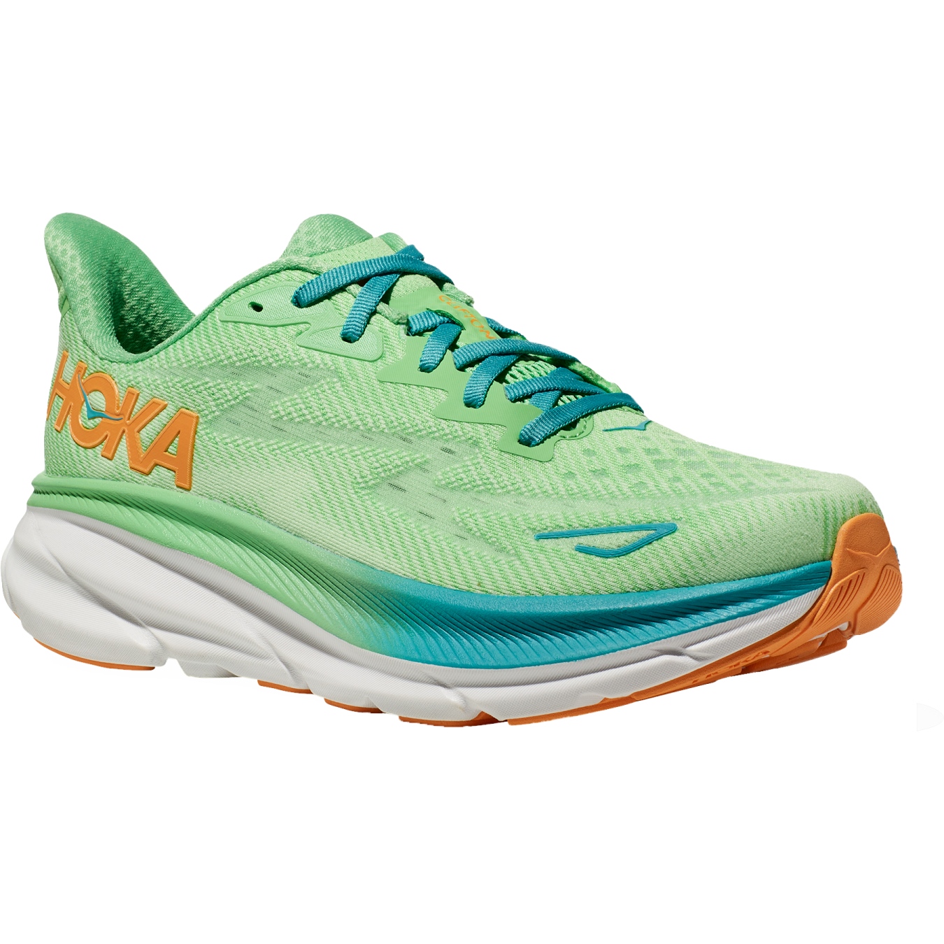 Image de Hoka Chaussures Running - Clifton 9 - zest / lime glow