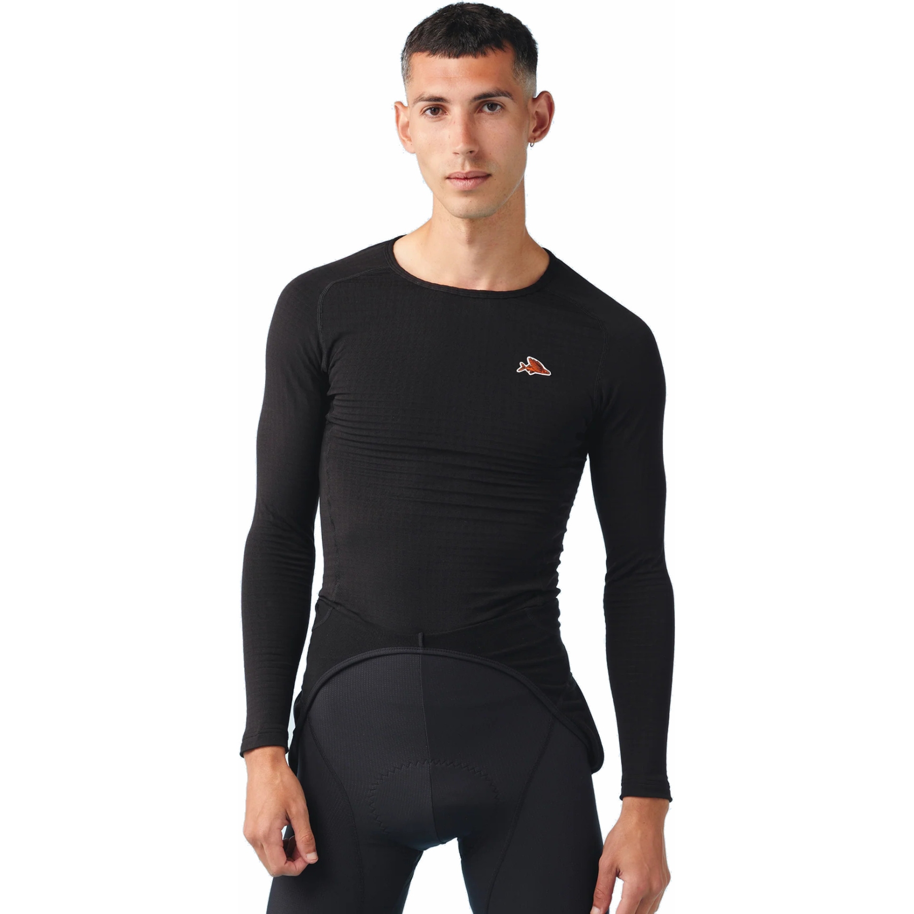 Базовый слой Café du Cycliste Coline с длинным рукавом для мужчин - черный