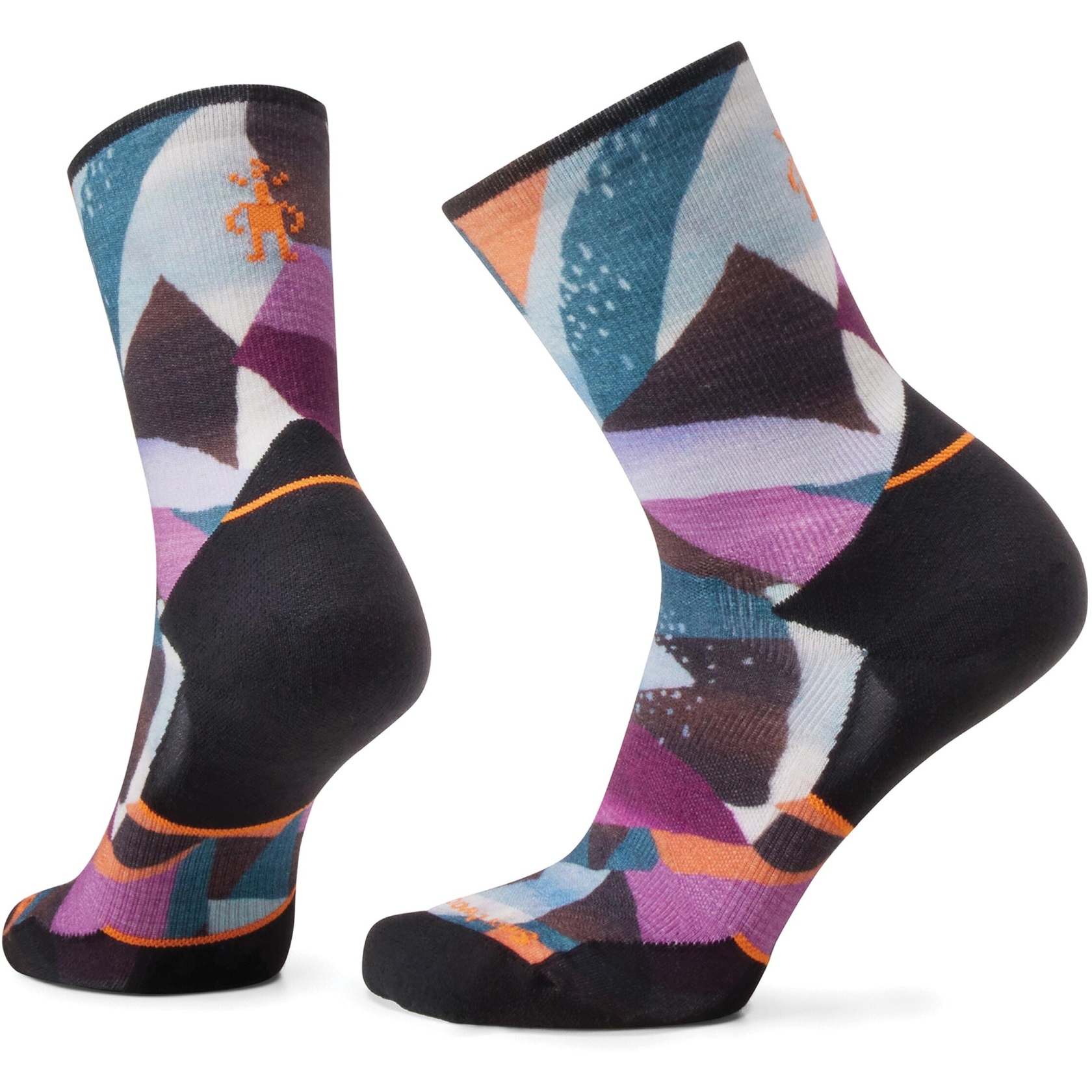 Produktbild von SmartWool Targeted Cushion Mosaic Pieces Print Crew Trailrunning Socken Damen - 001 schwarz
