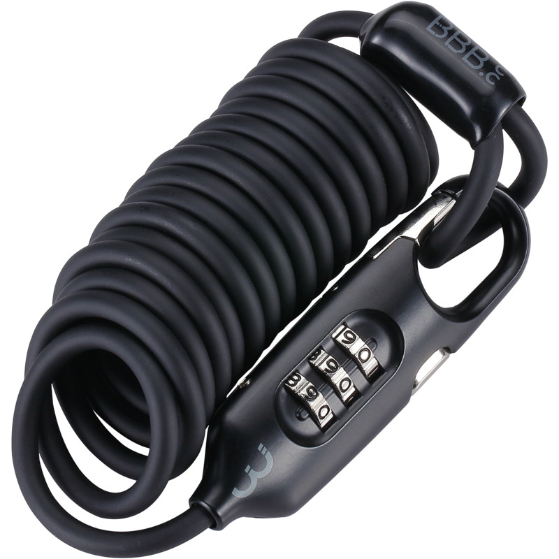 Productfoto van BBB Cycling Coilsafe Spiraalvormig Kabelslot BBL-56 - zwart