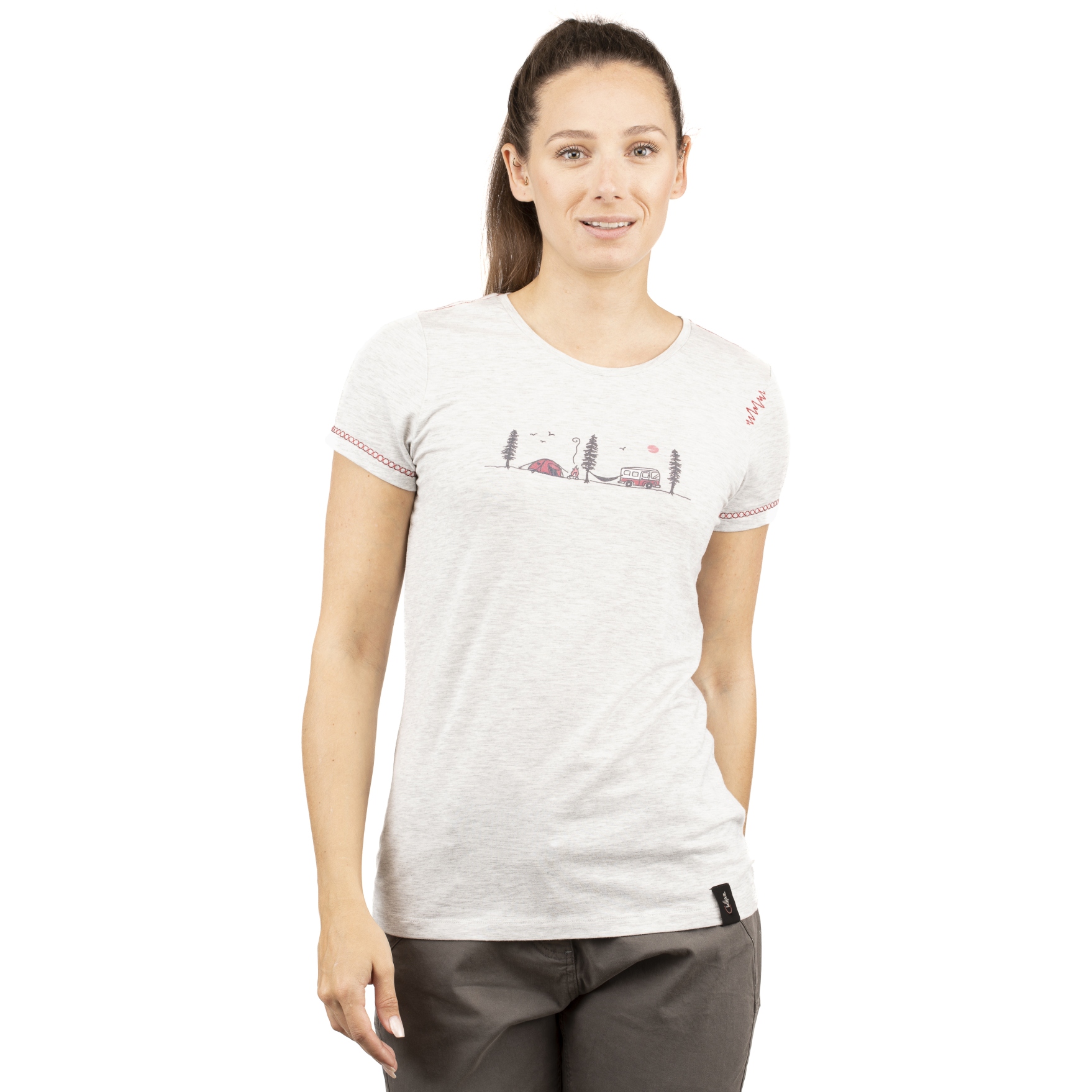 Produktbild von Chillaz Saile Chill Outside T-Shirt Damen - light grey melange