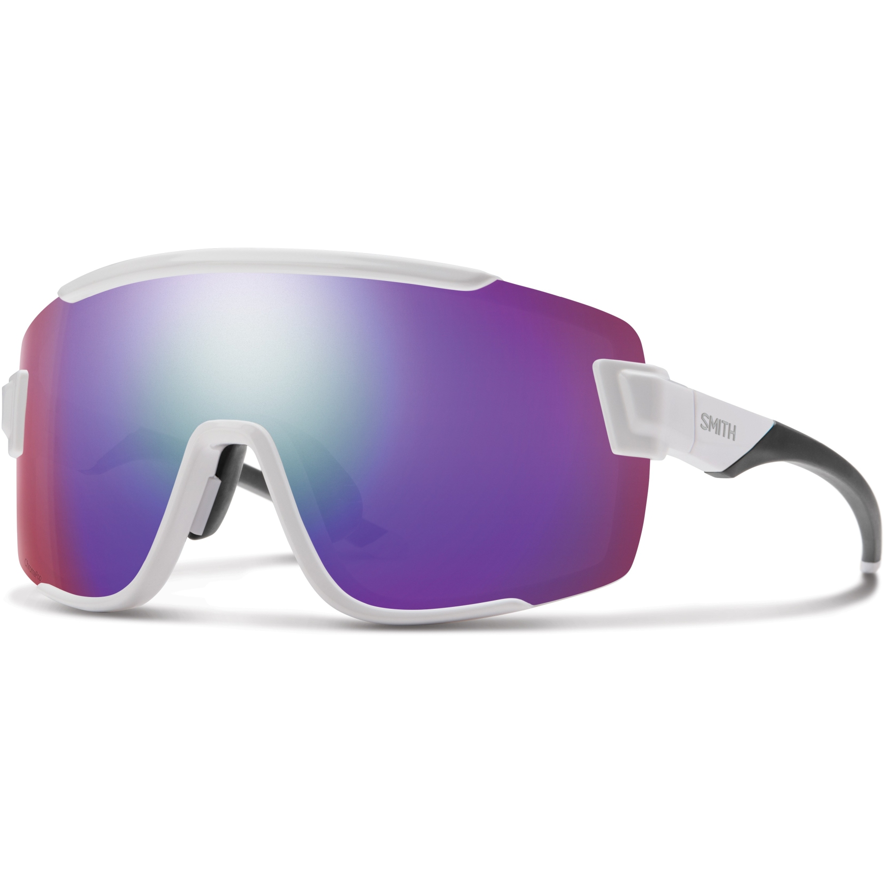 Produktbild von Smith Wildcat Fahrrad-Brille - White - ChromaPop Violet Mirror + Clear