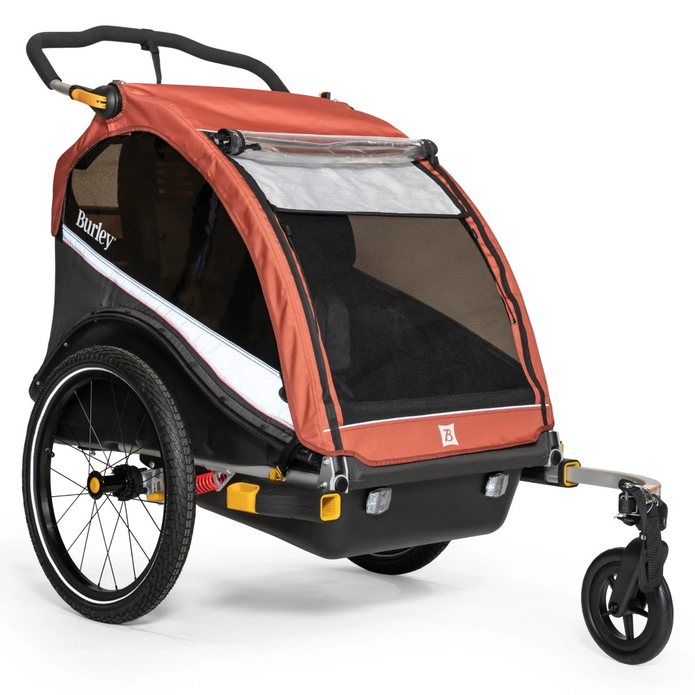 Picture of Burley Cub X Bike Trailer for 1-2 Kids - sandstone red/charcoal