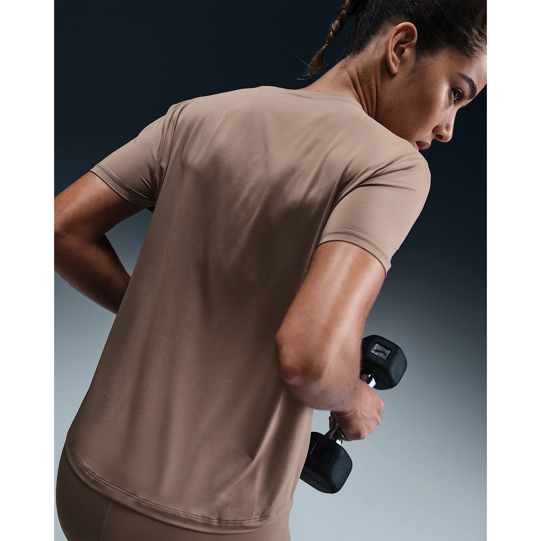 ★★Nike★★ One-Pit Dry Fit Short Sleeve Crop Top W Mink Br Nike One Classic Dri-FIT Short Sleeve Top Women - mink brown