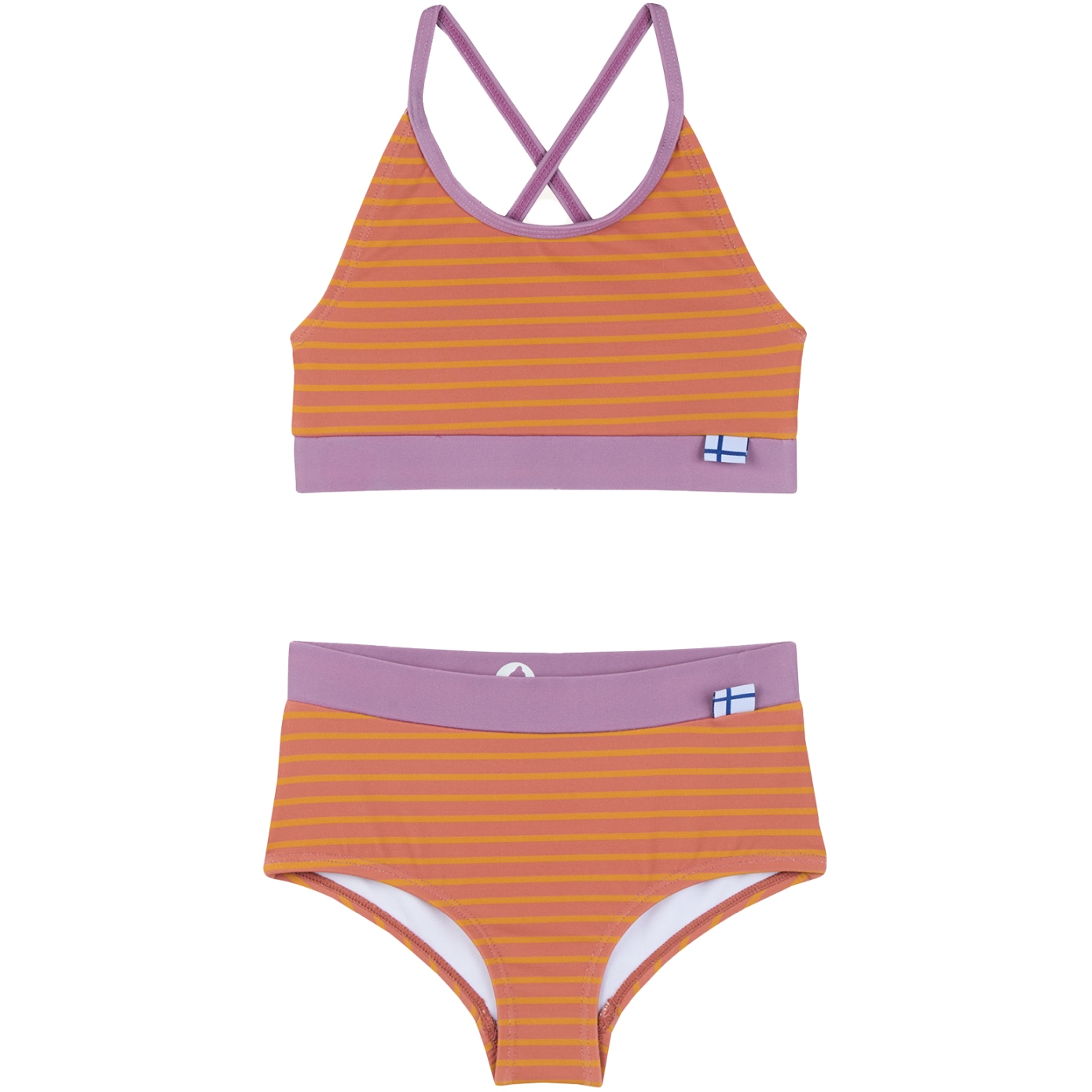 Комплект бикини Finkid BIKINIT EKO для девочек - персиковый/валериановый