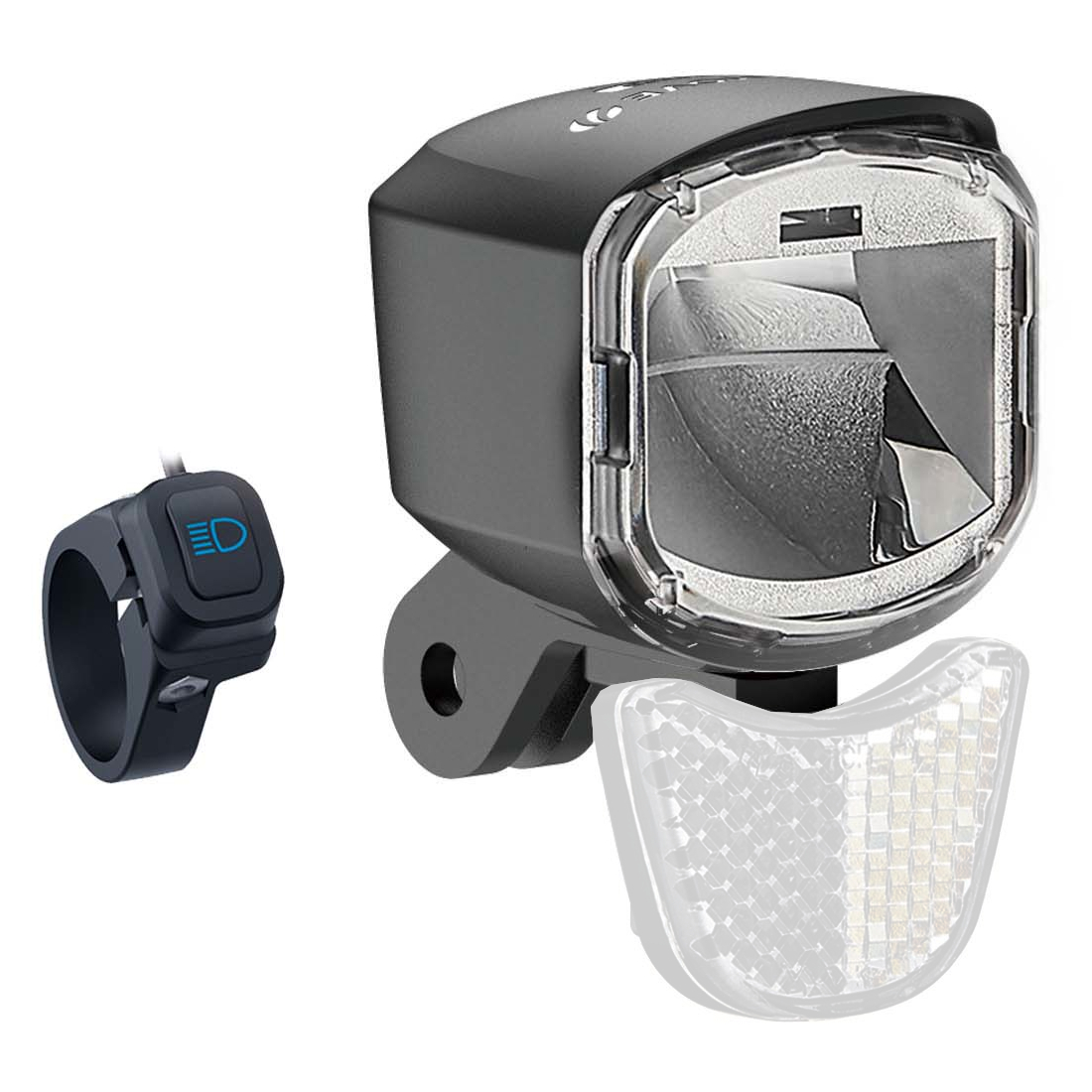 Picture of Litemove RX-E90 LED Front Light for E-Bikes - RX-E902 | without Holder Mounting below