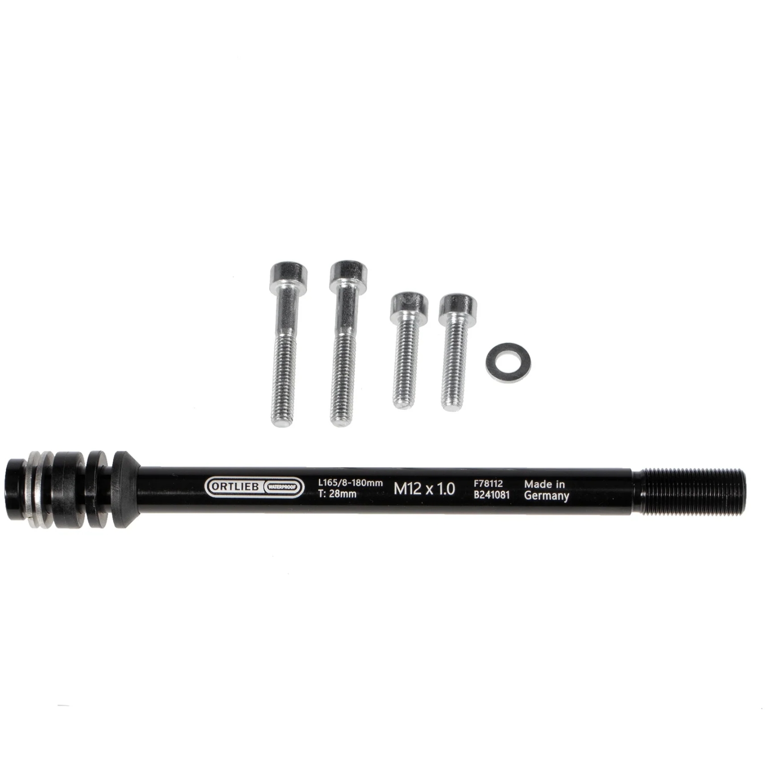 Productfoto van ORTLIEB Thru Axle M6-Connector Steekas Aansluiting - M12x1.0 - 165/8-180mm