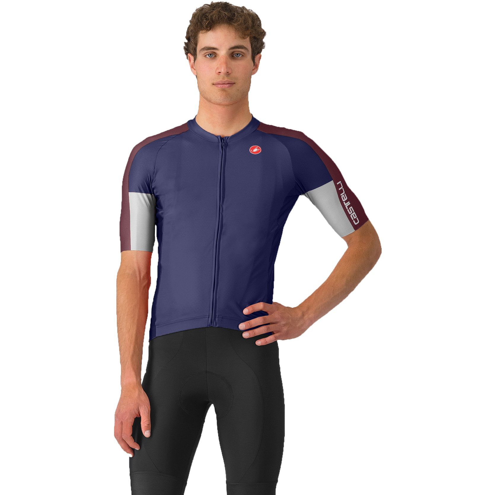 Produktbild von Castelli Entrata 6 Kurzarmtrikot Herren - belgian blue/deep bordeaux-sil 424