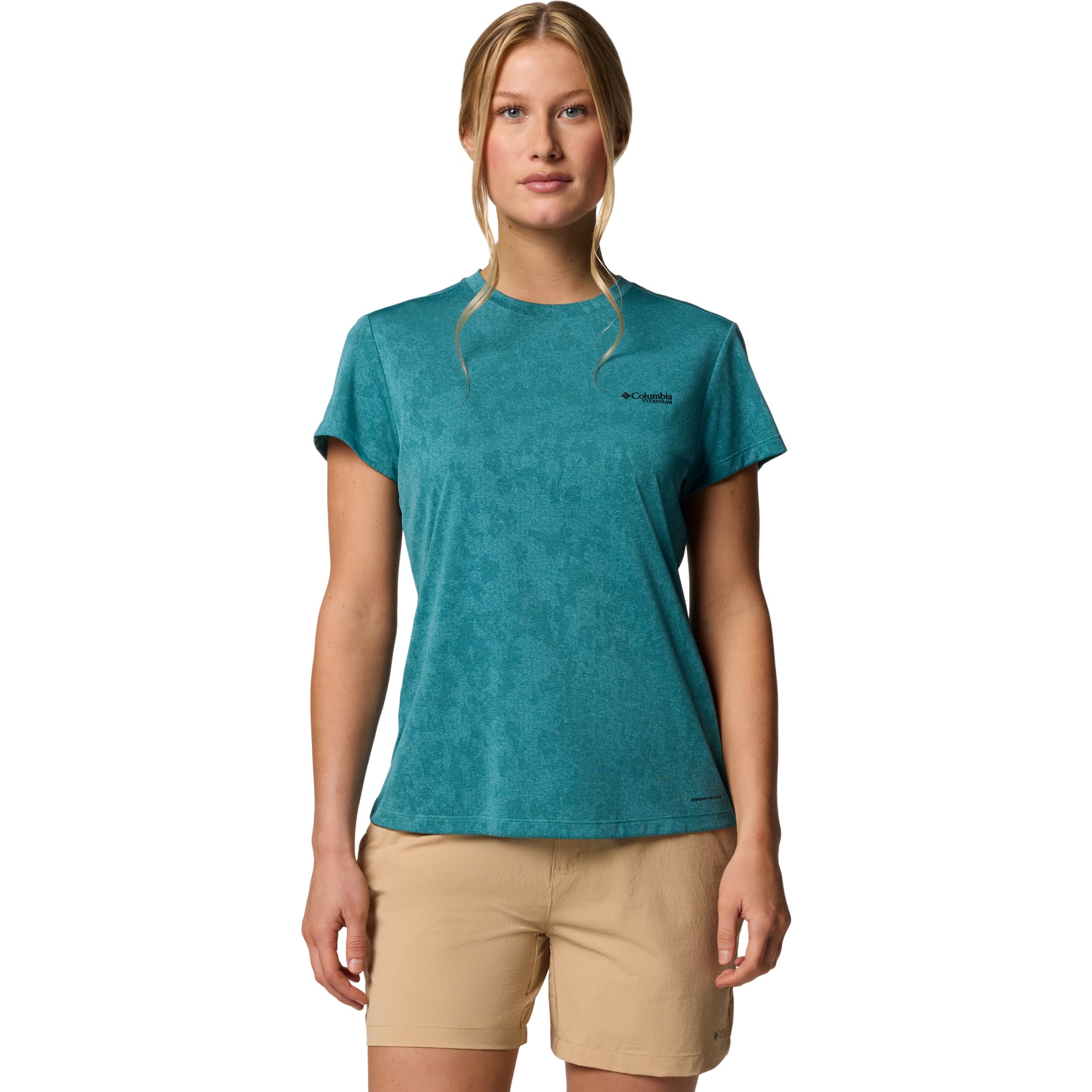 Produktbild von Columbia Bluebird Canyon Crew T-Shirt Damen - River Blue Popflorid Jacquard