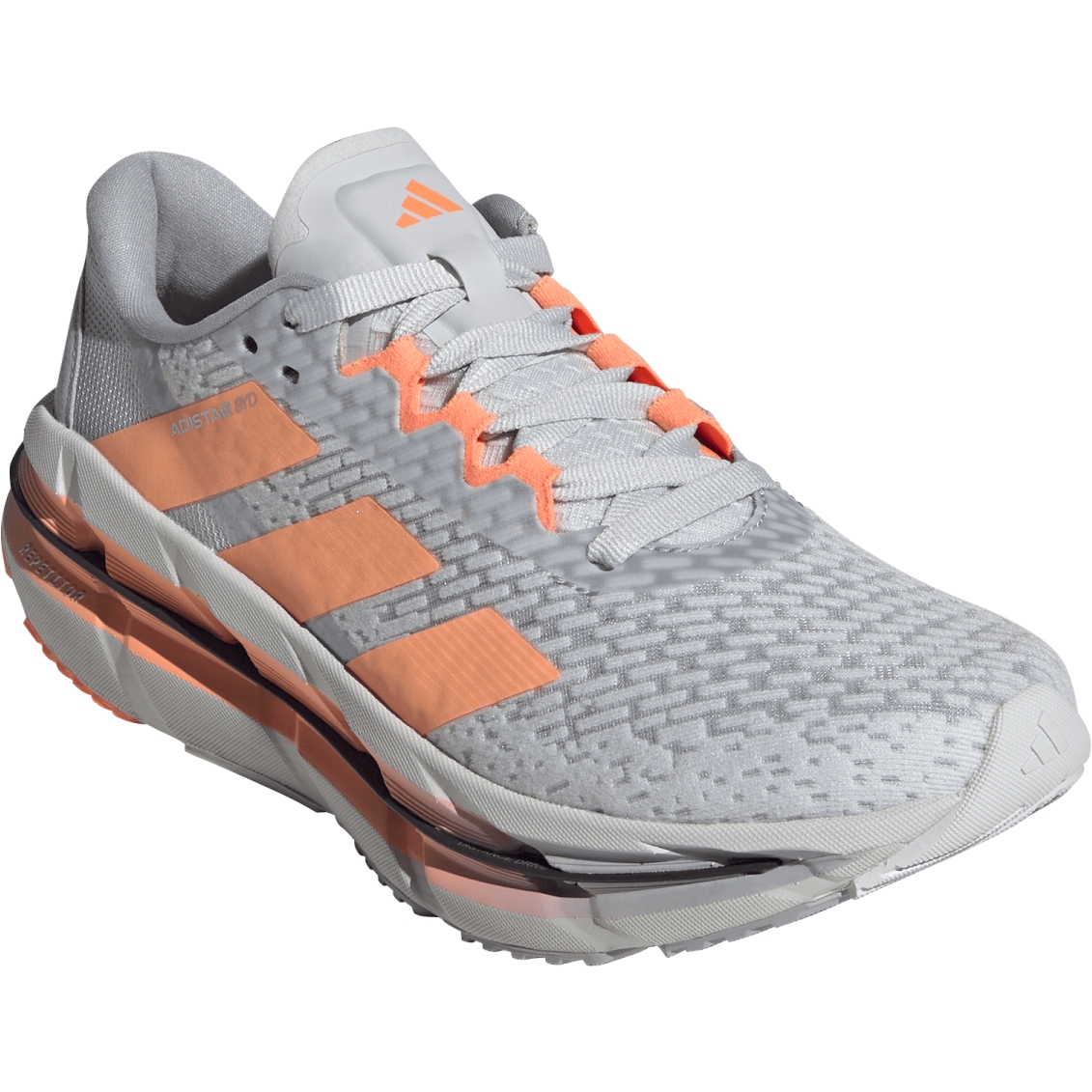 женские кроссовки adidas Adistar BYD для бега - светло-серый/ ярко-оранжевый / серебристый halo JR9916