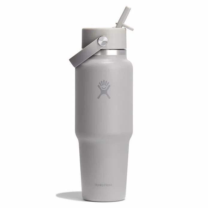 Image of Hydro Flask 32oz Wide Mouth Insulated Travel Bottle + Flex Straw Cap - 946ml - Tonal Birch