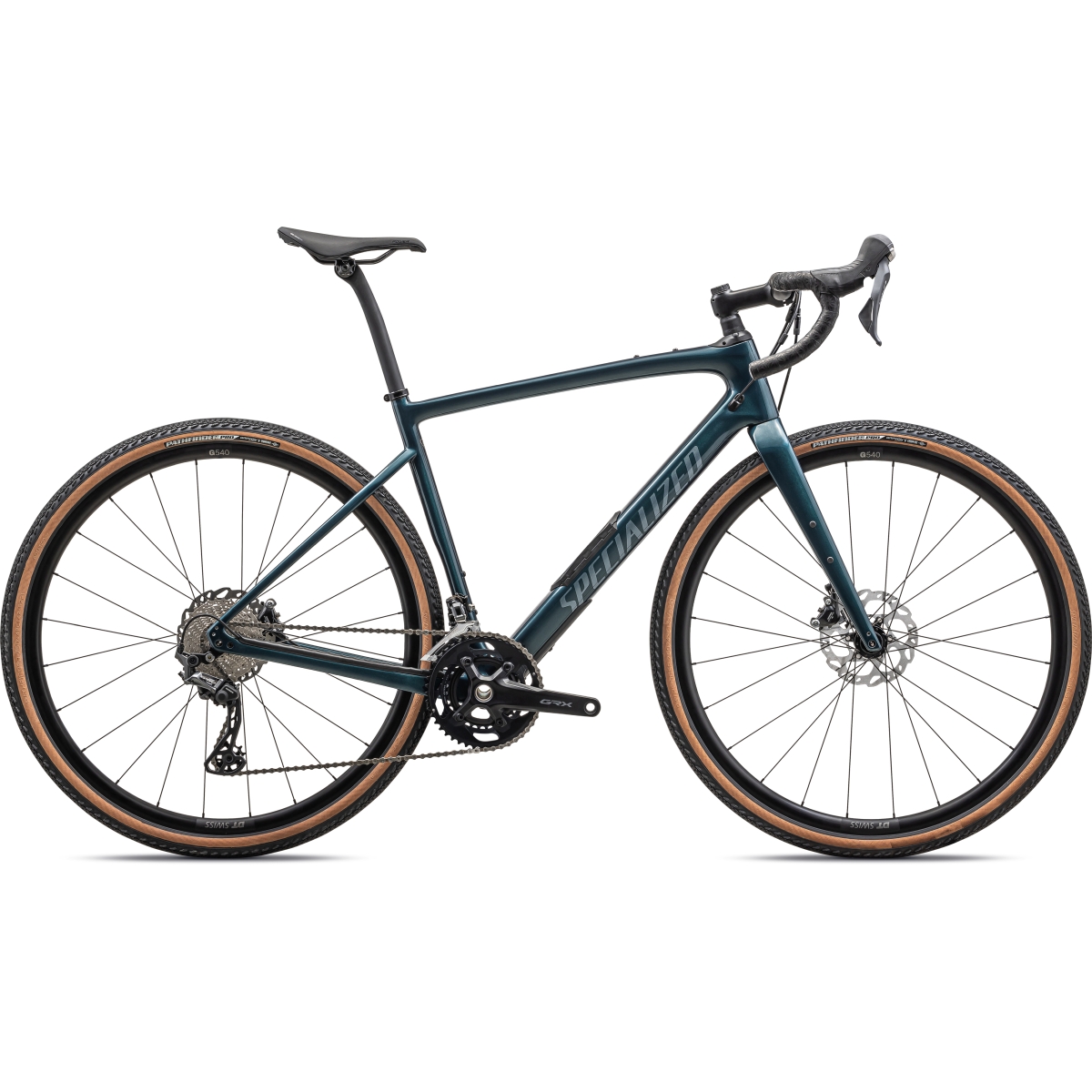 Foto de Specialized Bicicleta Gravel Carbono - DIVERGE COMP - 2023 - gloss metallic deep lake granite / pearl
