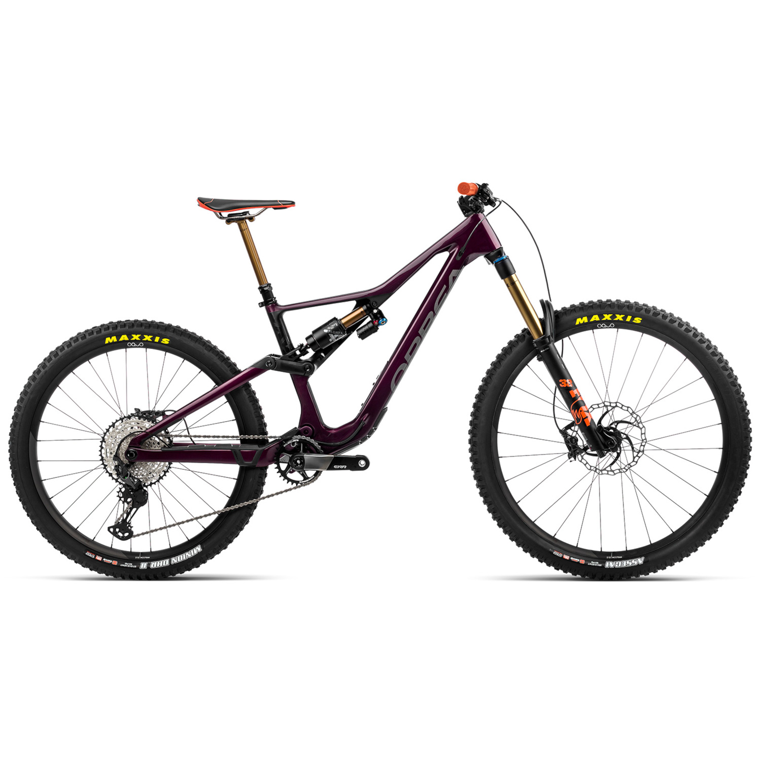Productfoto van Orbea RALLON M-TEAM - Carbon Mullet Mountain Bike - 2023 - Metallic Mulberry (gloss-matt)