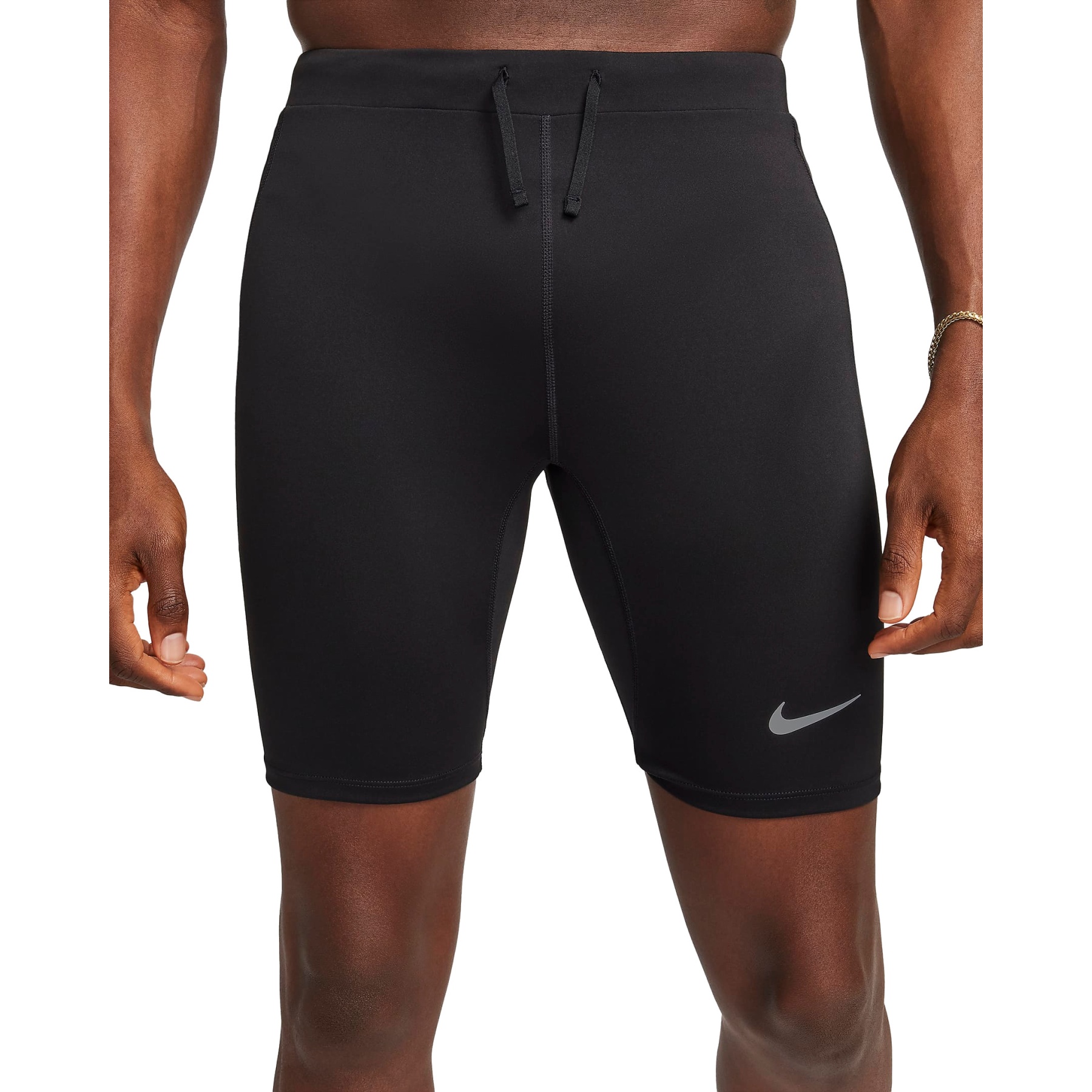 Produktbild von Nike Fast Dri-FIT halblange Lauftights mit Innenslip Herren - black/reflective silver FN3371-010