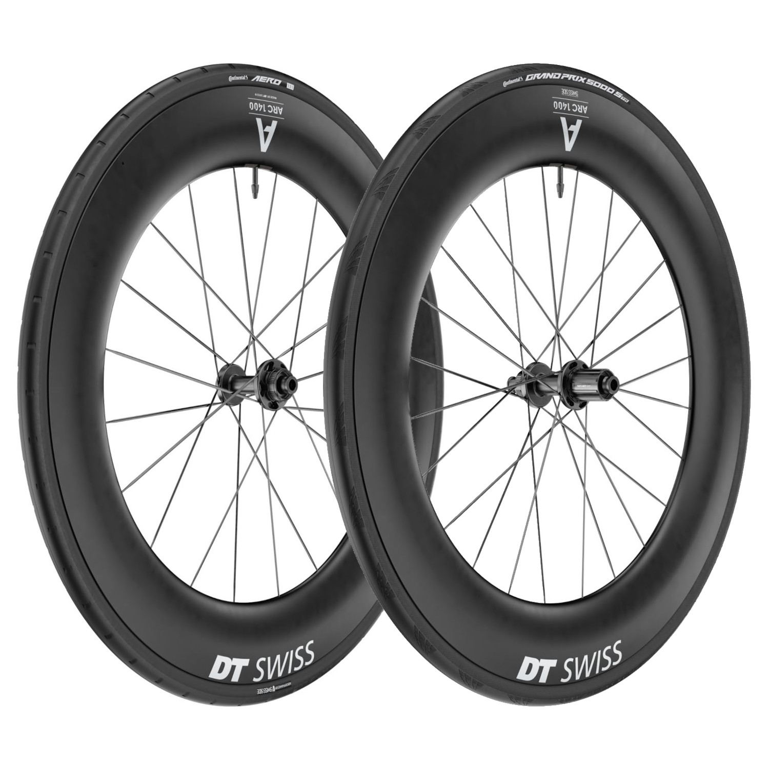 Колесная система DT Swiss | Continental WTS - Комплект ARC 1400 DICUT 85 + Складная шина Aero 111 / GP 5000 S - 28
