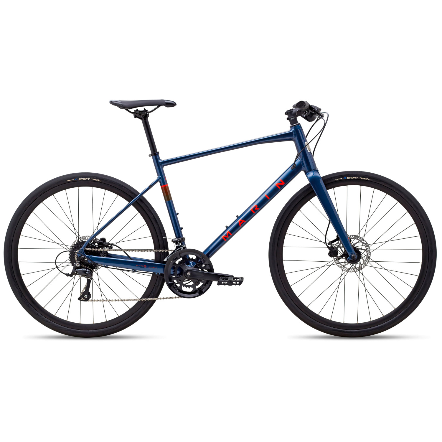 Productfoto van Marin FAIRFAX 3 - Fitness Bike - 2023 - gloss dark blue / roarange