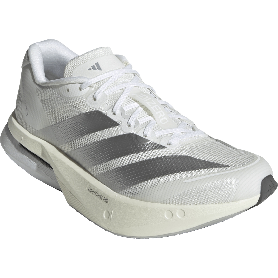 женские кроссовки adidas Adizero Boston 13 - cloud white/metal silver/dash grey JS4948