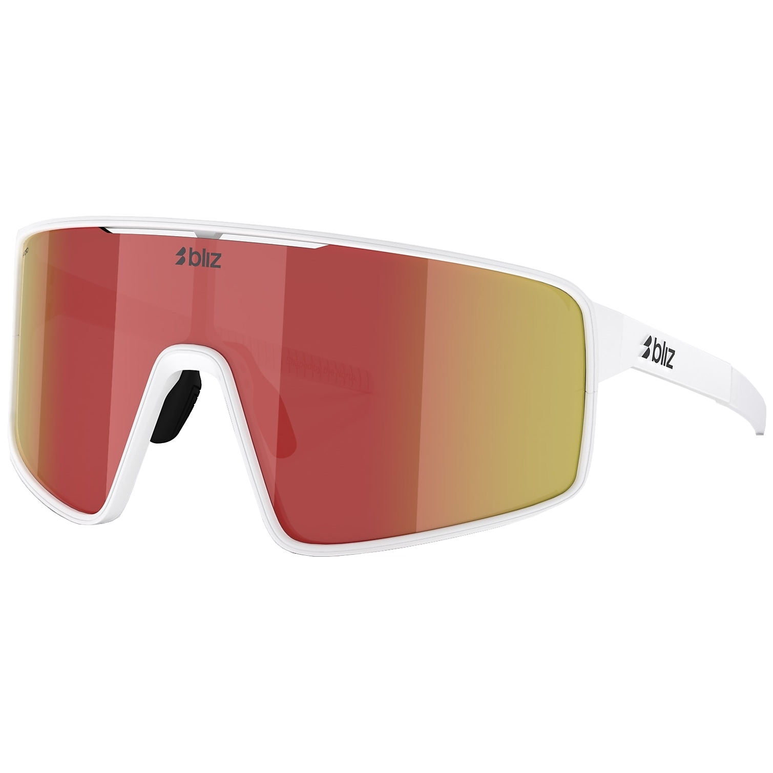 Produktbild von Bliz P001 Brille - Matt White / Brown Mirror Red
