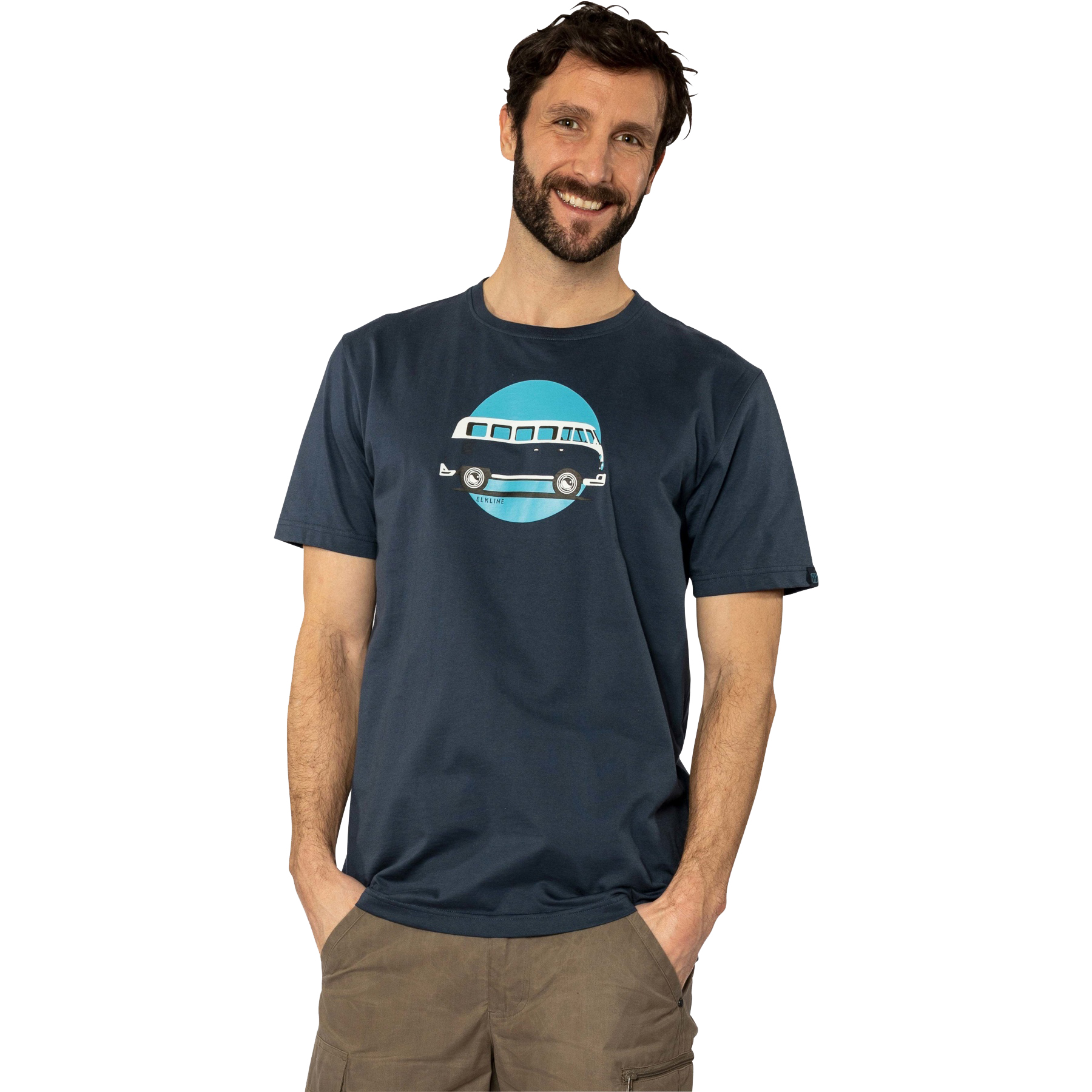 Productfoto van Elkline STIMMT ALLES T-Shirt Heren - Gelicenseerd door VW - darkblue