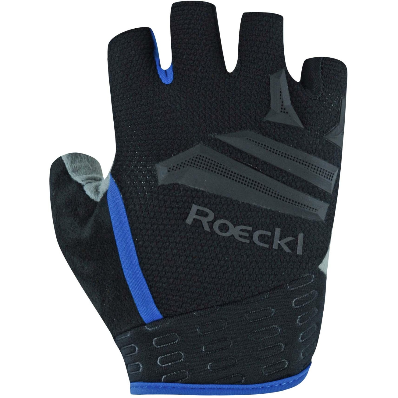 Produktbild von Roeckl Sports Iseler Fahrradhandschuhe - black/dazzling blue 9511