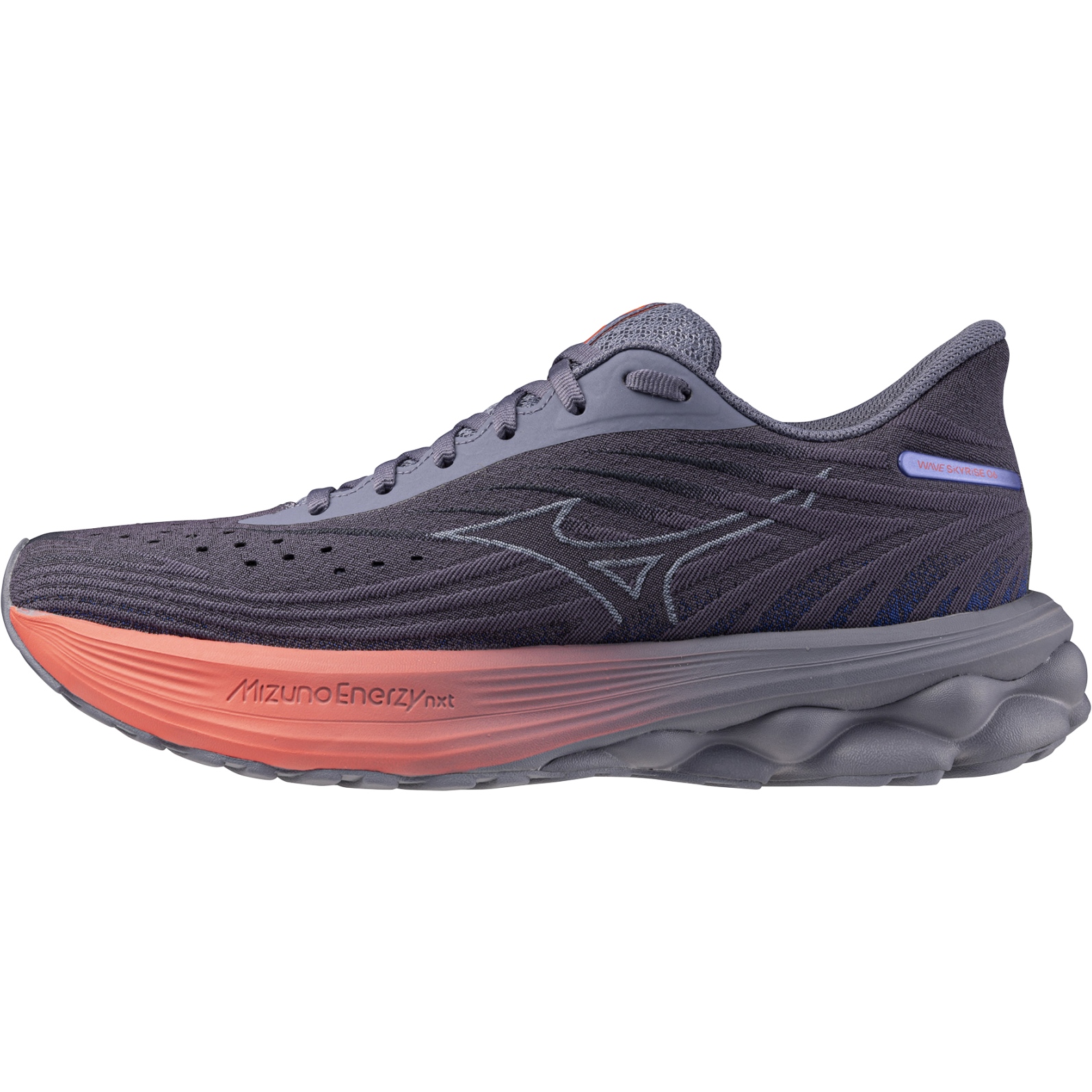 Produktbild von Mizuno Wave Skyrise 6 Laufschuhe Damen - Blue Granite/Icelandic Blue/Striking Coral