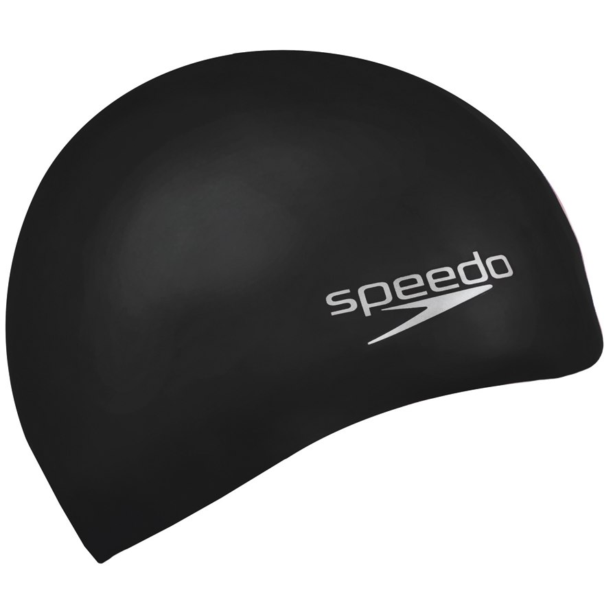 Picture of Speedo Plain Moulded Silicone Cap - black