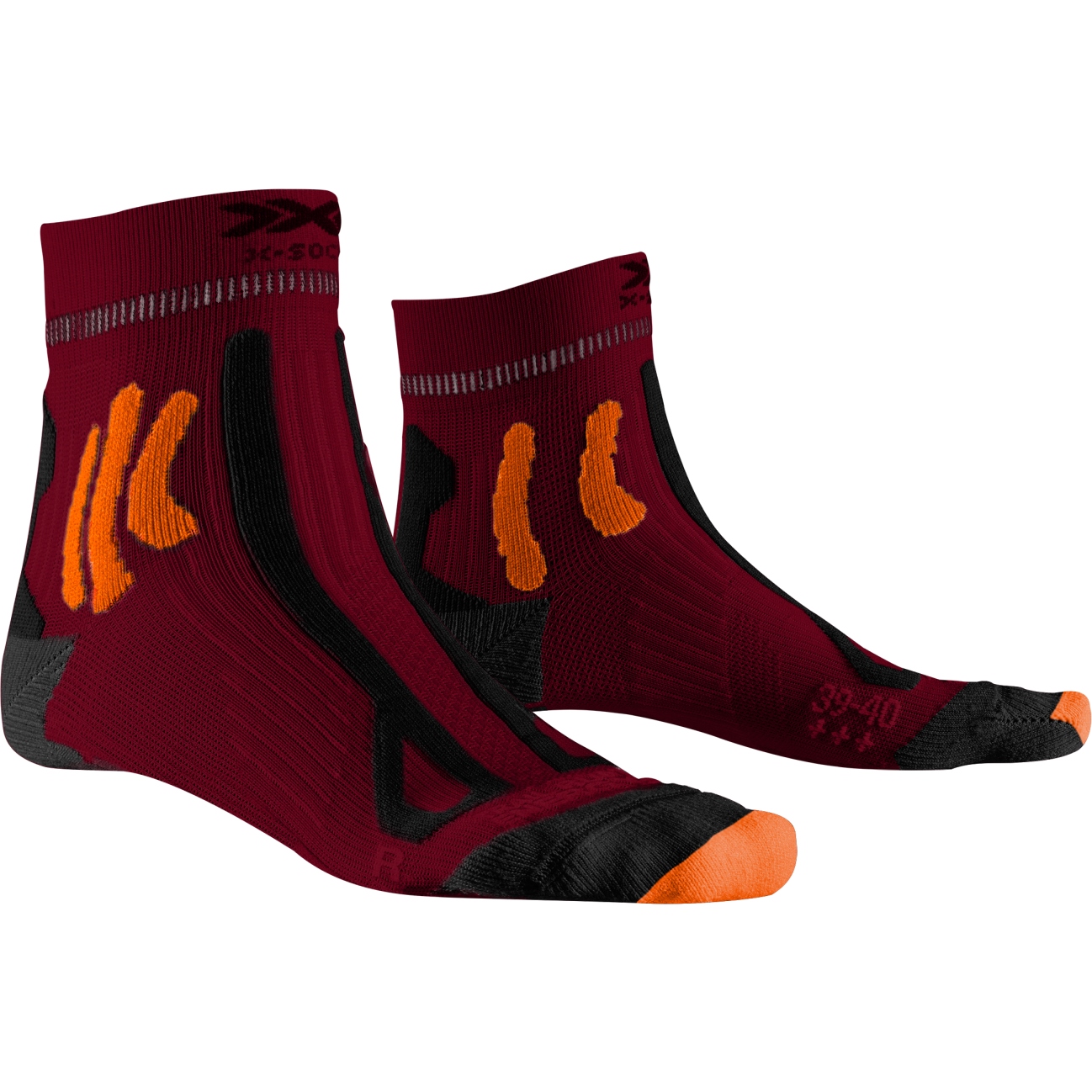 Picture of X-Socks Trail Run Energy 4.0 Running Socks - namib red/trick orange