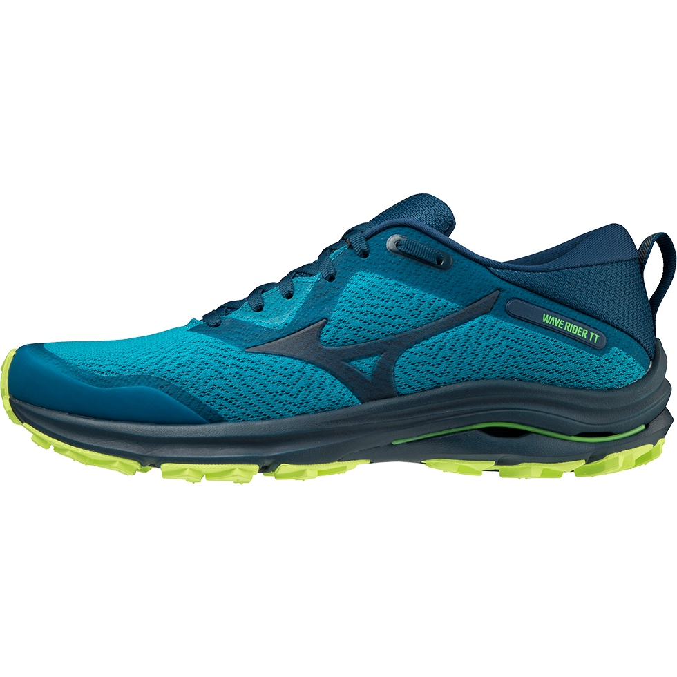 Picture of Mizuno Wave Rider TT Running Shoes - Algiers Blue / Gibraltar Sea / Neo Lime