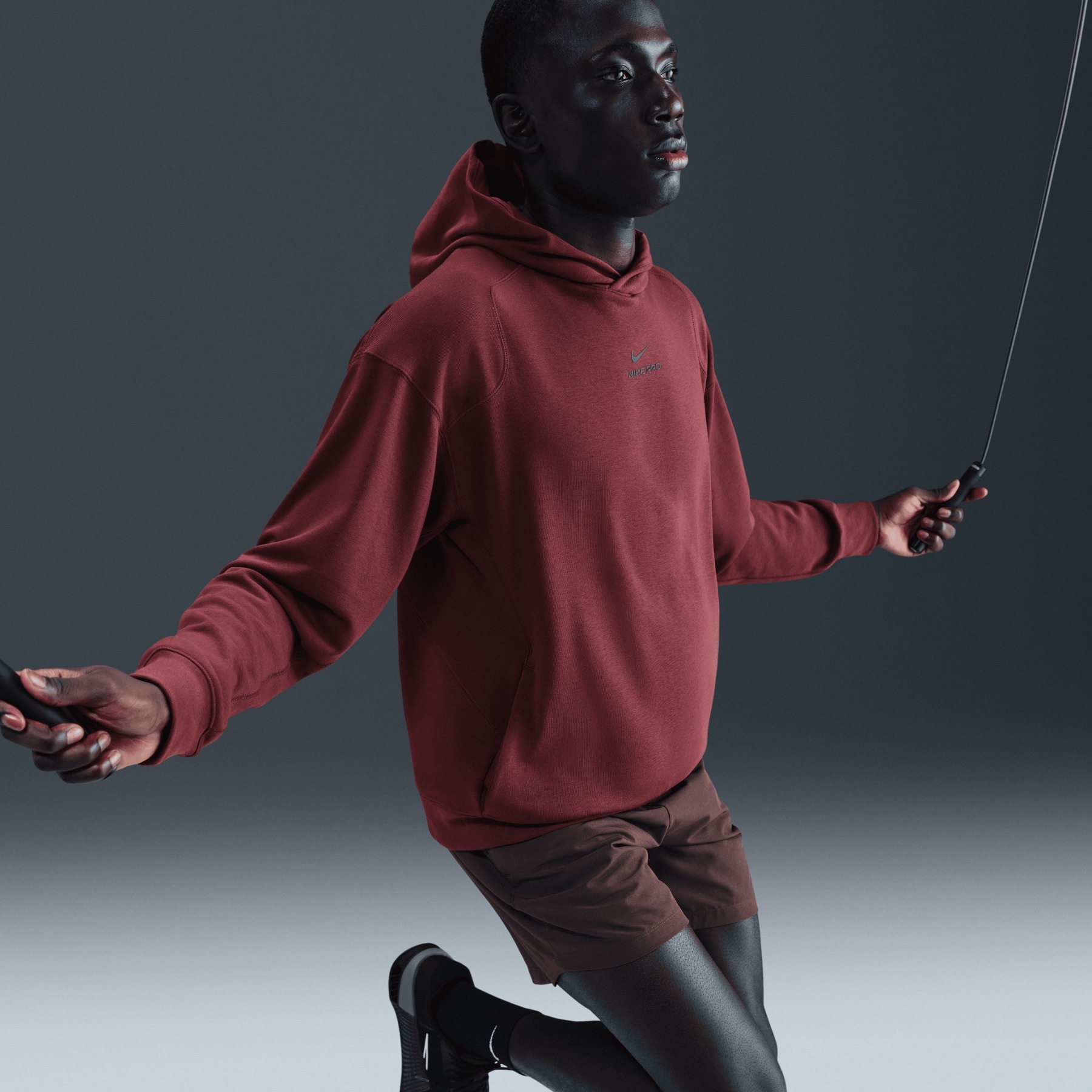 red and black nike hoodie men