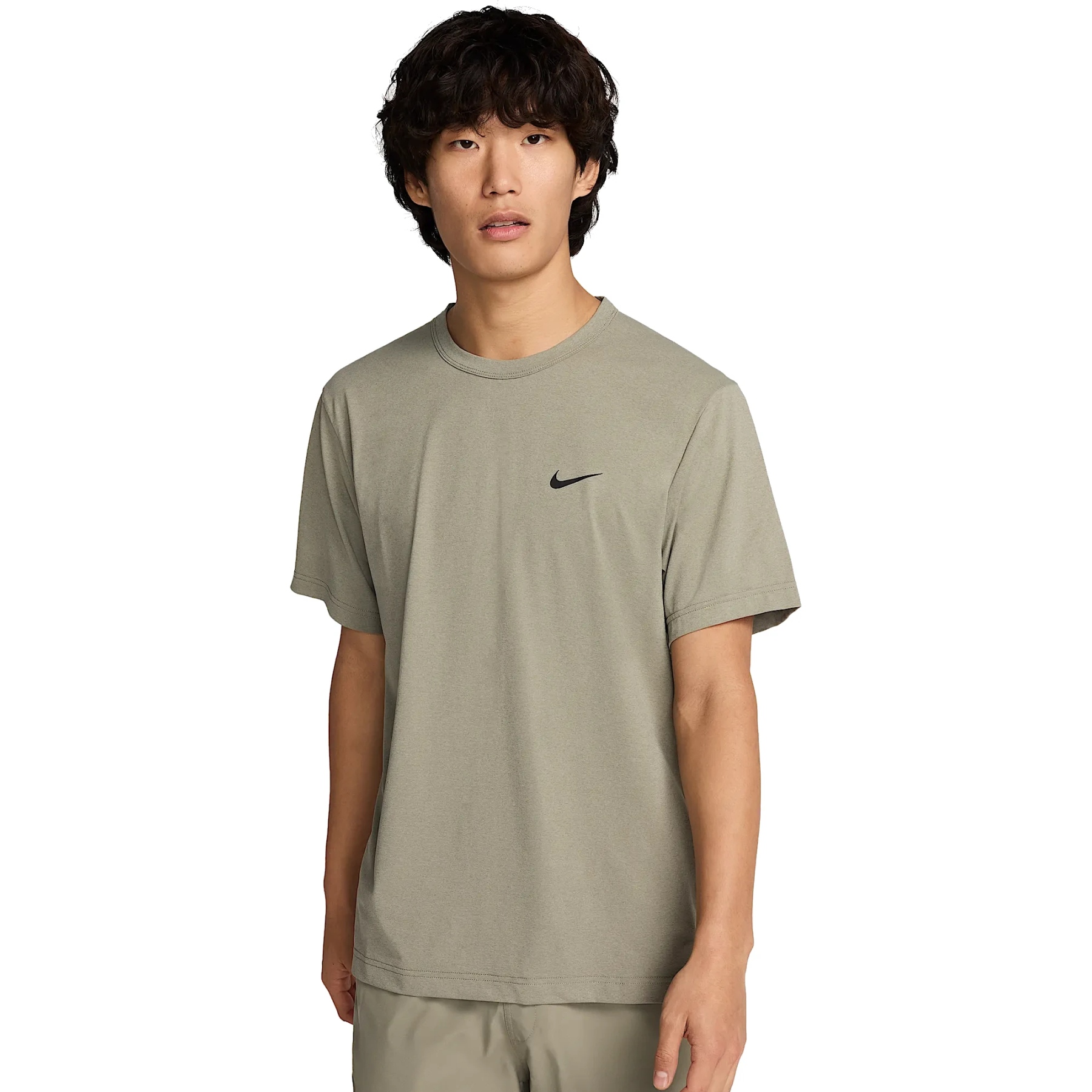 Мужской топ для фитнеса Nike Dri-FIT UV Hyverse с коротким рукавом - light army/черный DV9839-320