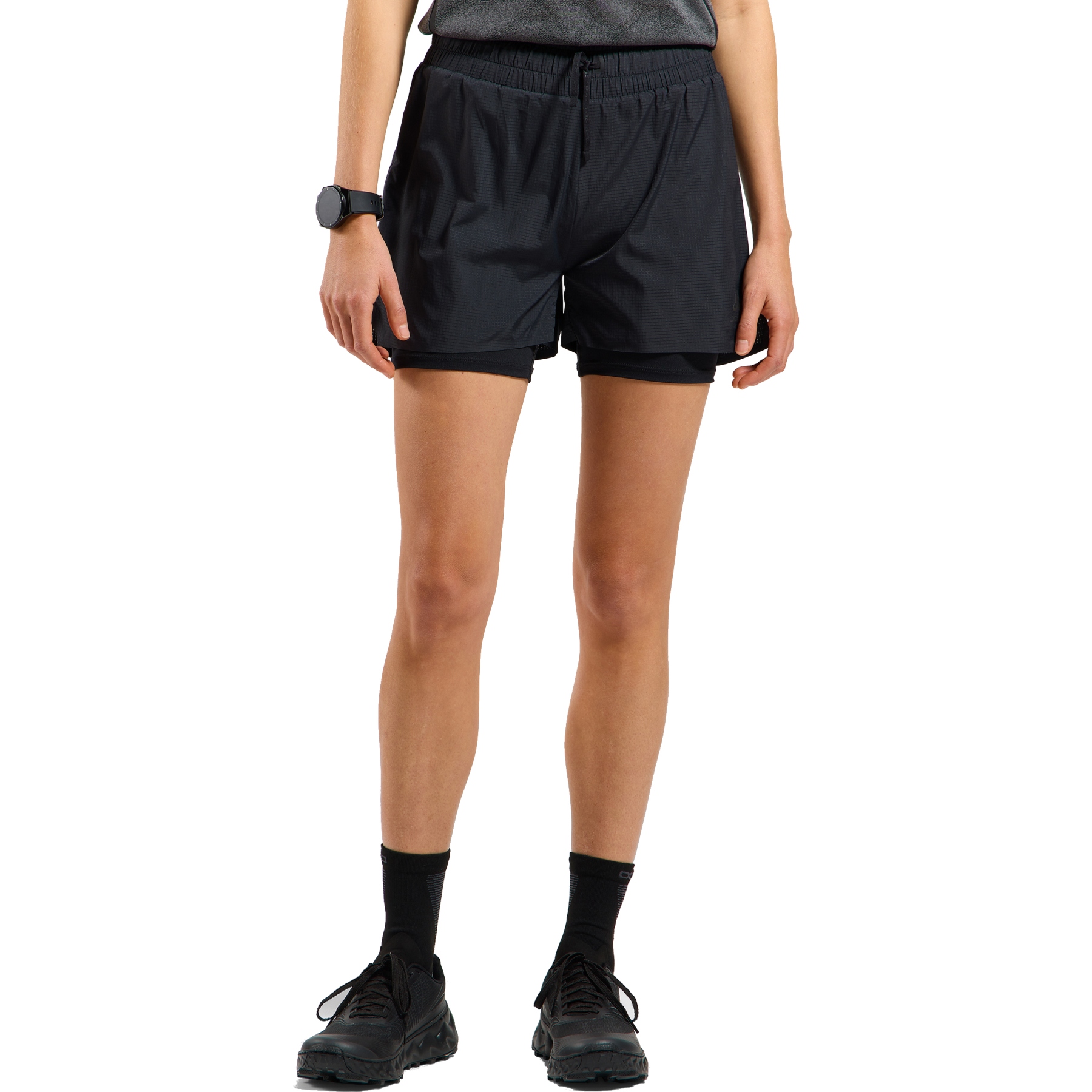 Immagine prodotto da Odlo Shorts da Running 3″ 2 in 1 Donna - Zeroweight 2.0 - nero