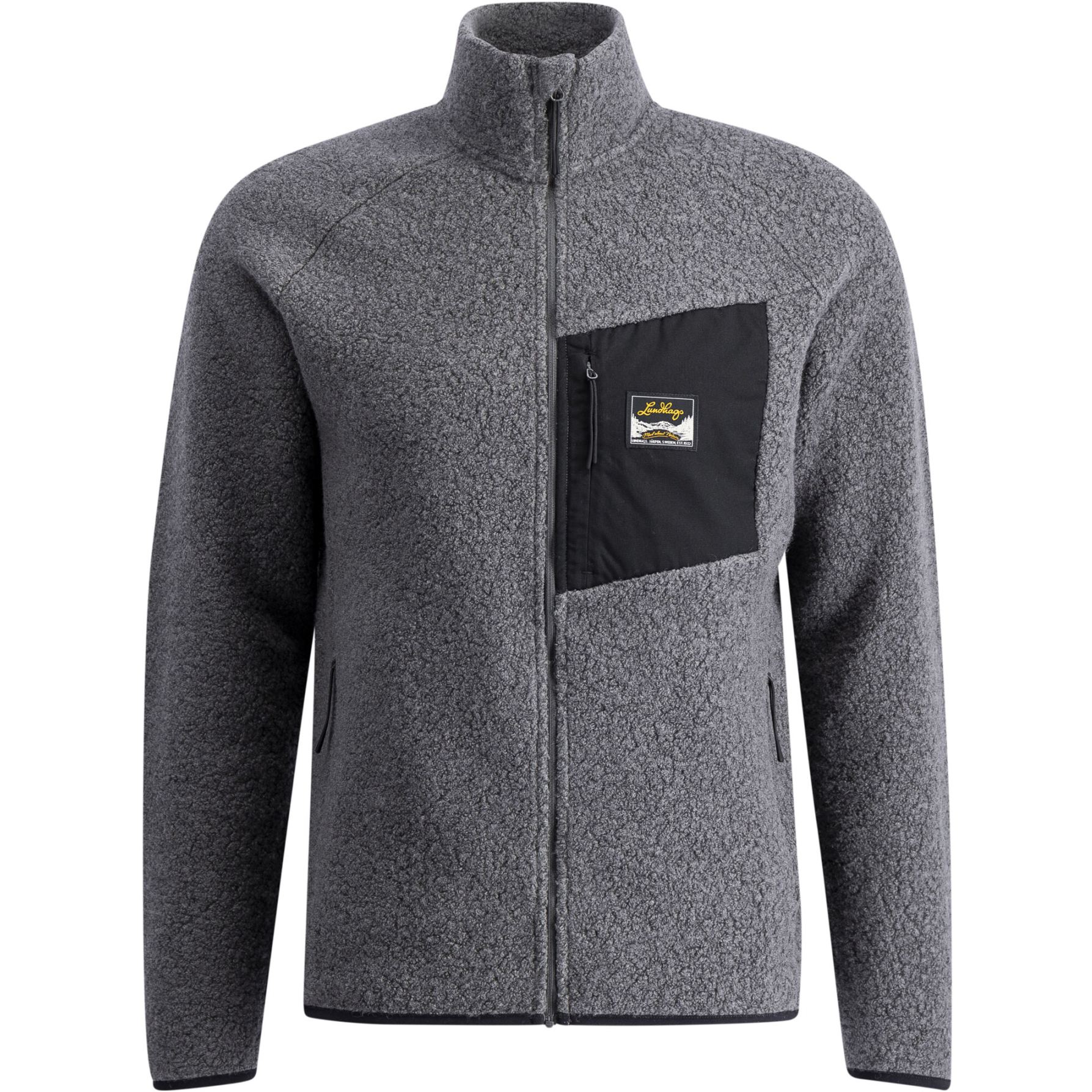 Productfoto van Lundhags Flok Wool Pile Fleece Jas Heren - Granite 11700