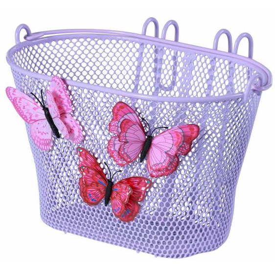 Productfoto van Basil Jasmin Butterfly Kinderfietsmand - paars
