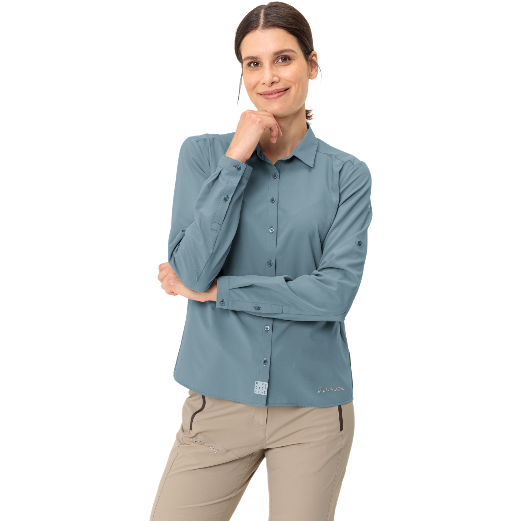 Picture of Vaude Rosemoor Long Sleeve Shirt IV Women - nordic blue