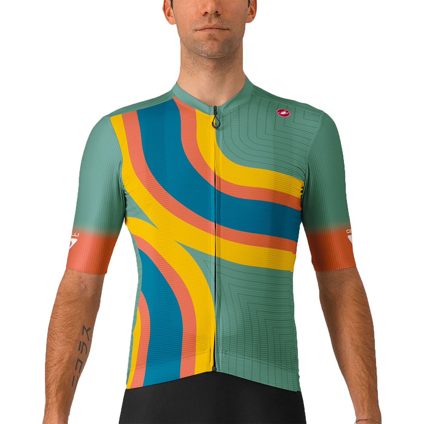 Foto van Castelli Espresso Fietsshirt met Korte Mouwen Heren - nathan 004