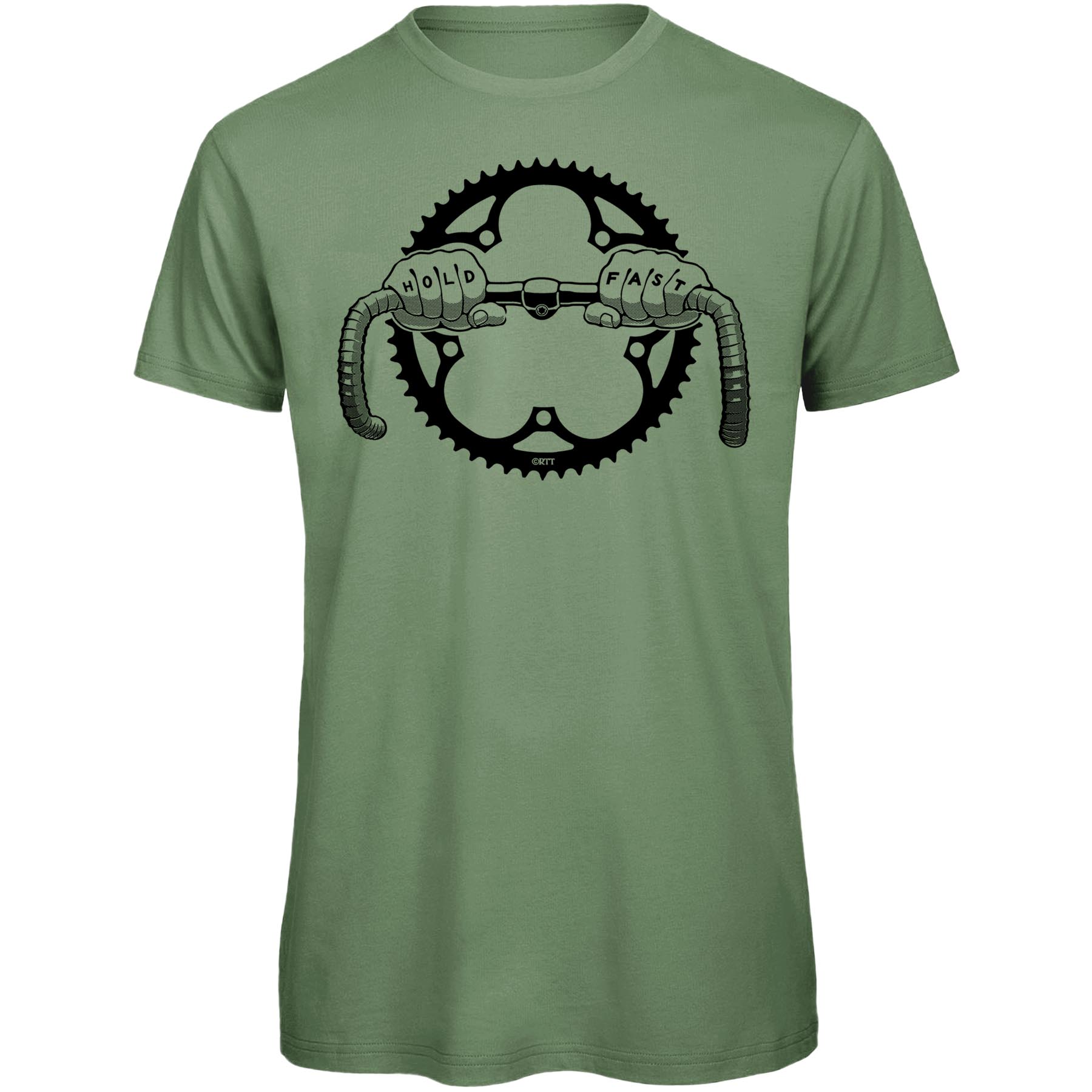 Photo produit de RTTshirts T-Shirt Vélo Homme - Hold Fast - vert clair