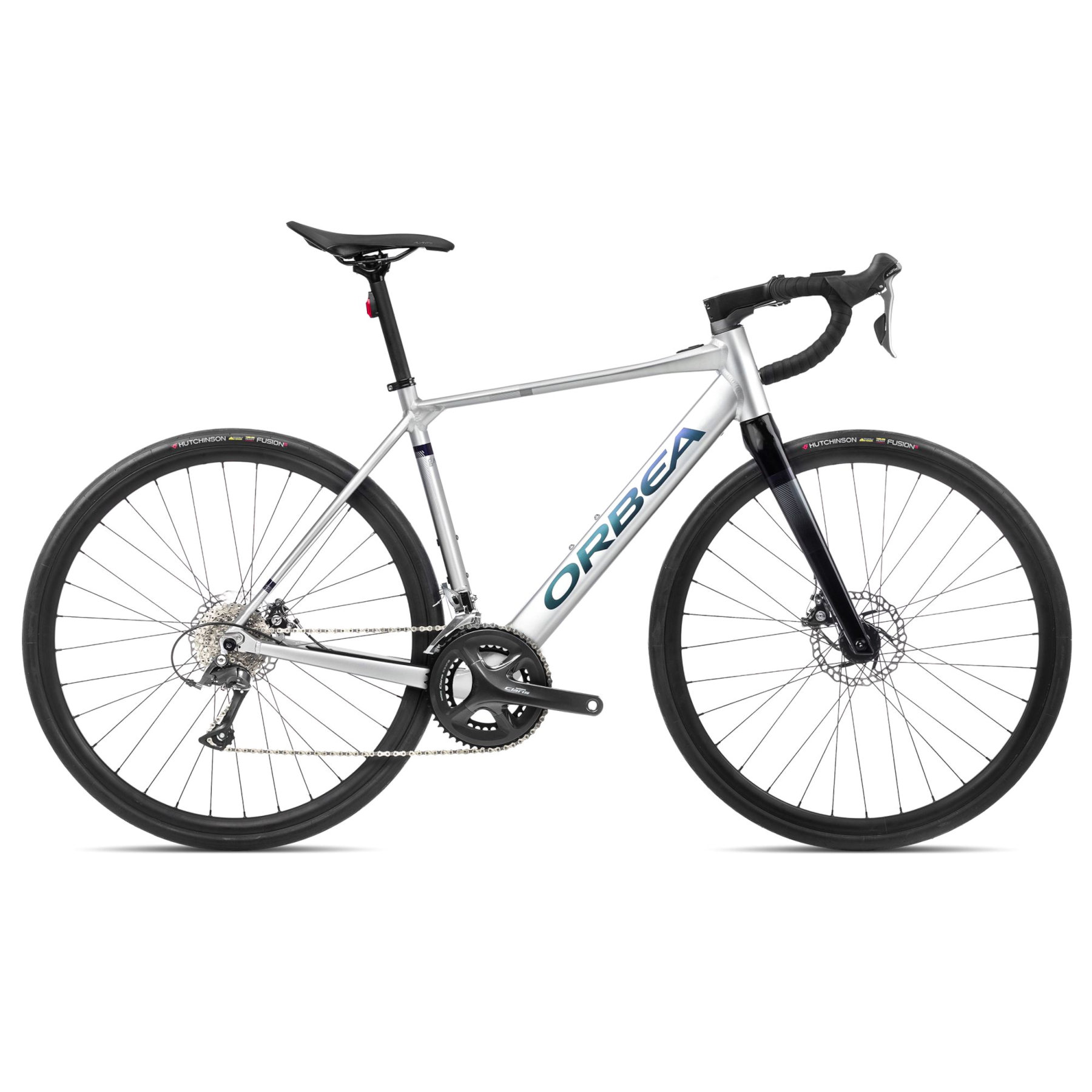 Productfoto van Orbea GAIN D50 Racefiets E-Bike - 2023 - Metallic Silver (matt) - Black (gloss)