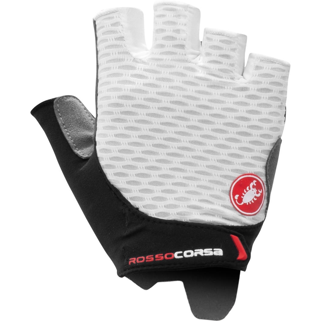 Productfoto van Castelli Rosso Corsa 2 Handschoenen met Korte Vingers Dames - white 001