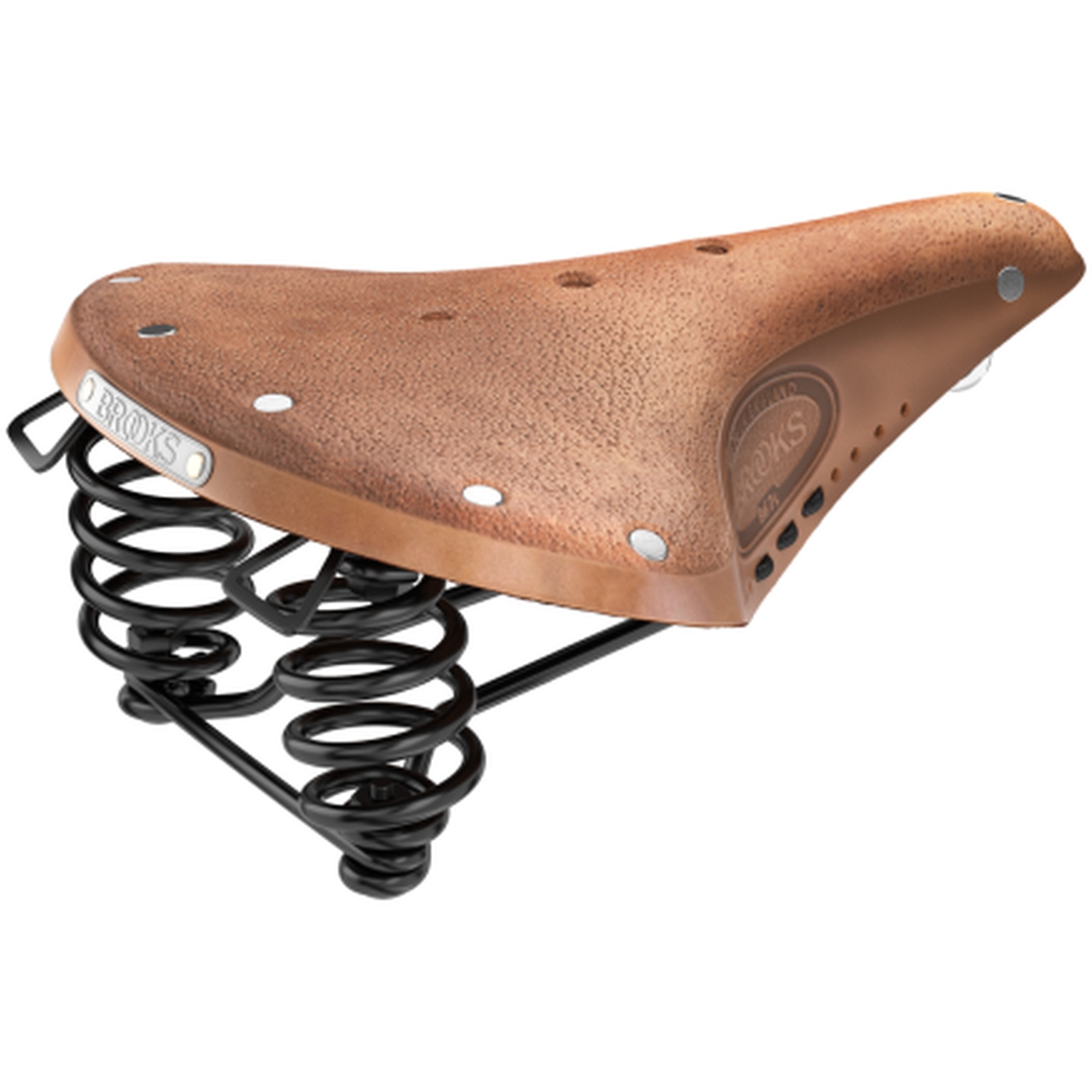 Picture of Brooks B67 Softened Short Bend Leather Saddle - Dark Tan