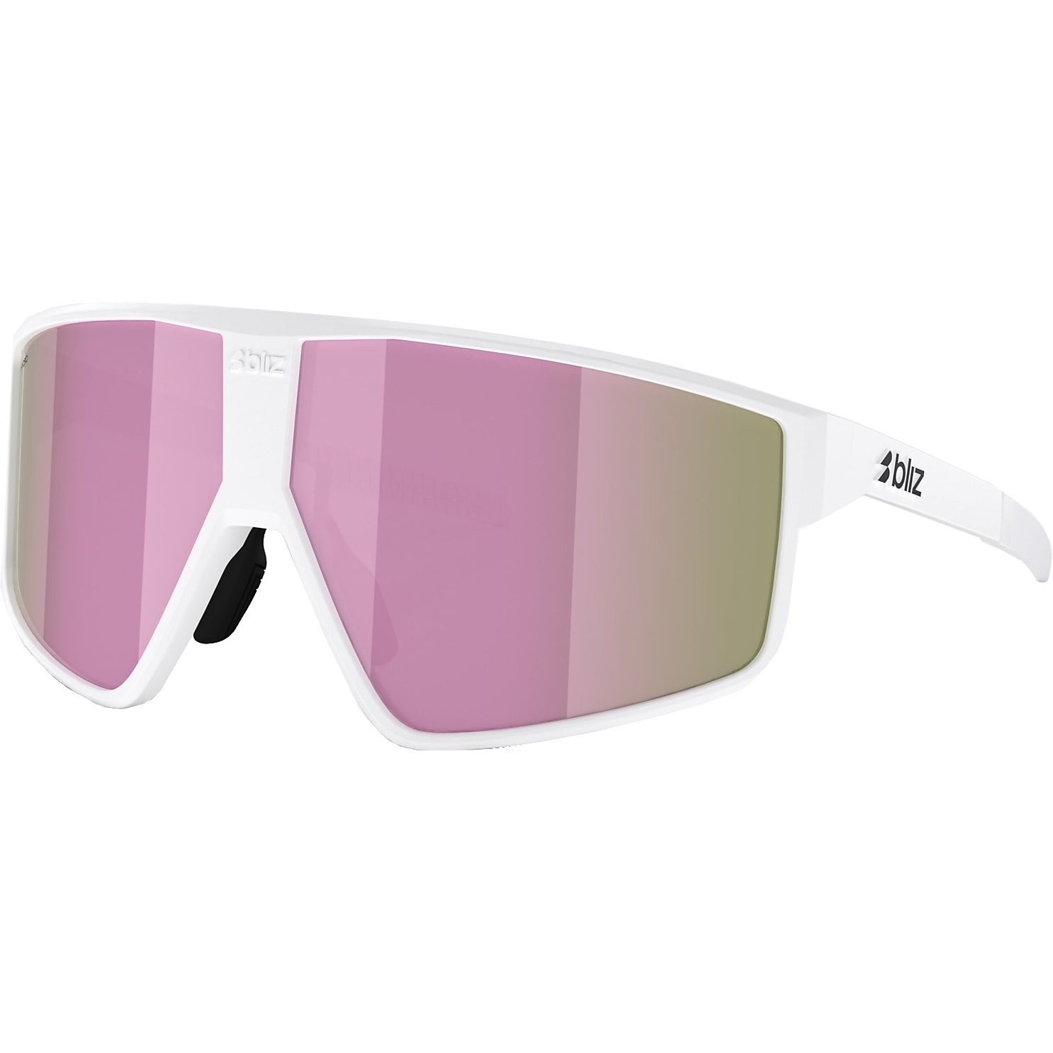 Produktbild von Bliz P002 Small Brille - White / Brown Mirror Pink