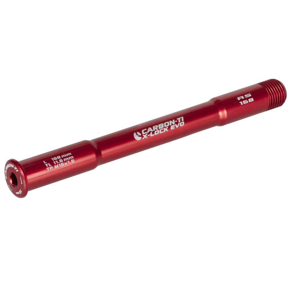 Carbon-Ti X-Lock EVO через ось - 15x110 мм - X-RockShox - M15x1,5 мм - Длина 158 мм - красный