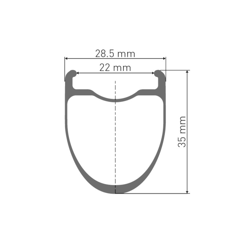 DT Swiss CRC 1400 SPLINE 35 Rear Wheel - 28