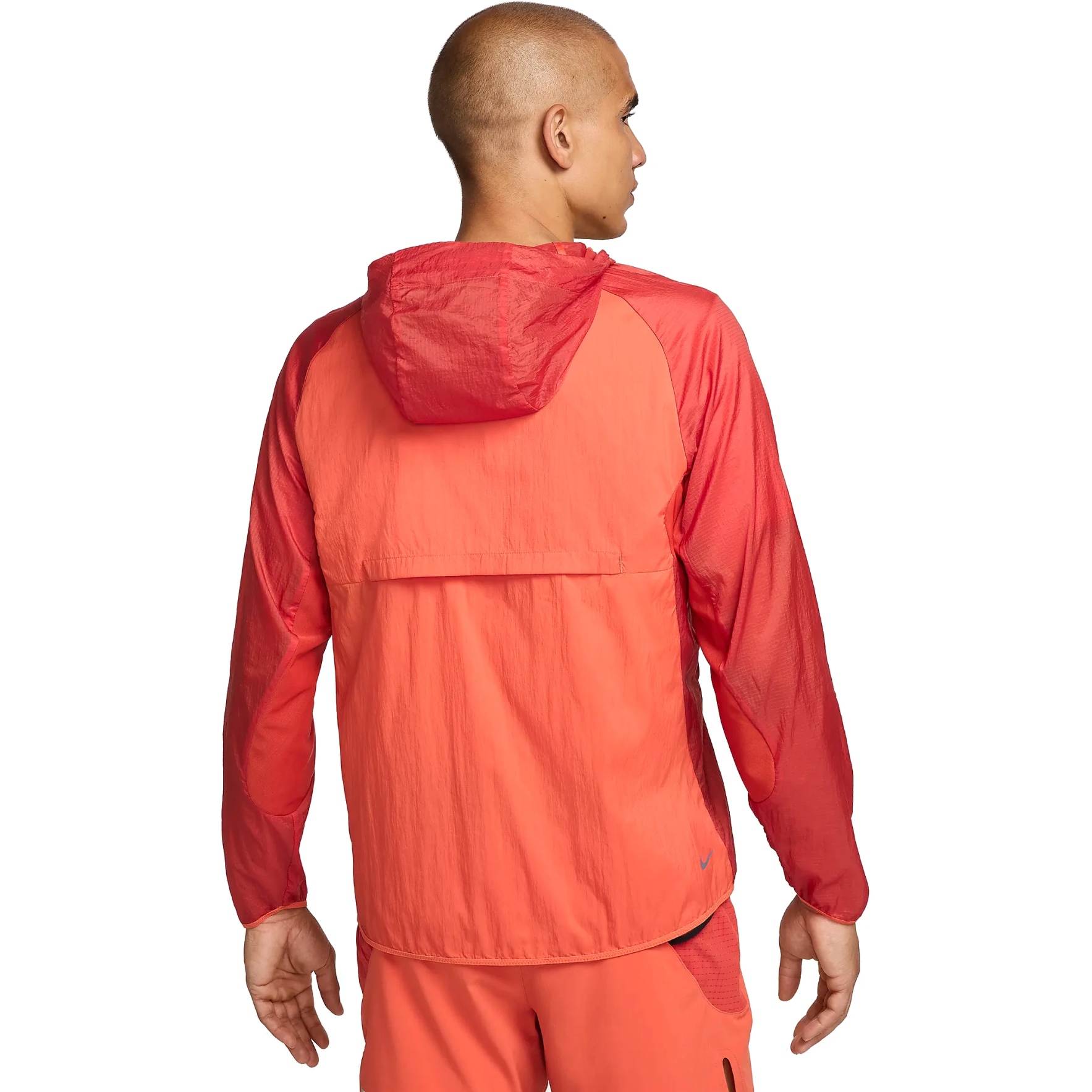 Red and orange nike windbreaker top