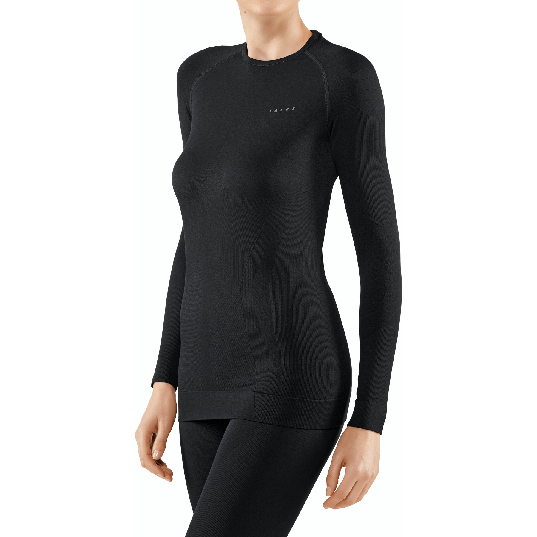 Productfoto van Falke Maximum Warm Shirt met Lange Mouwen Dames - zwart 3000