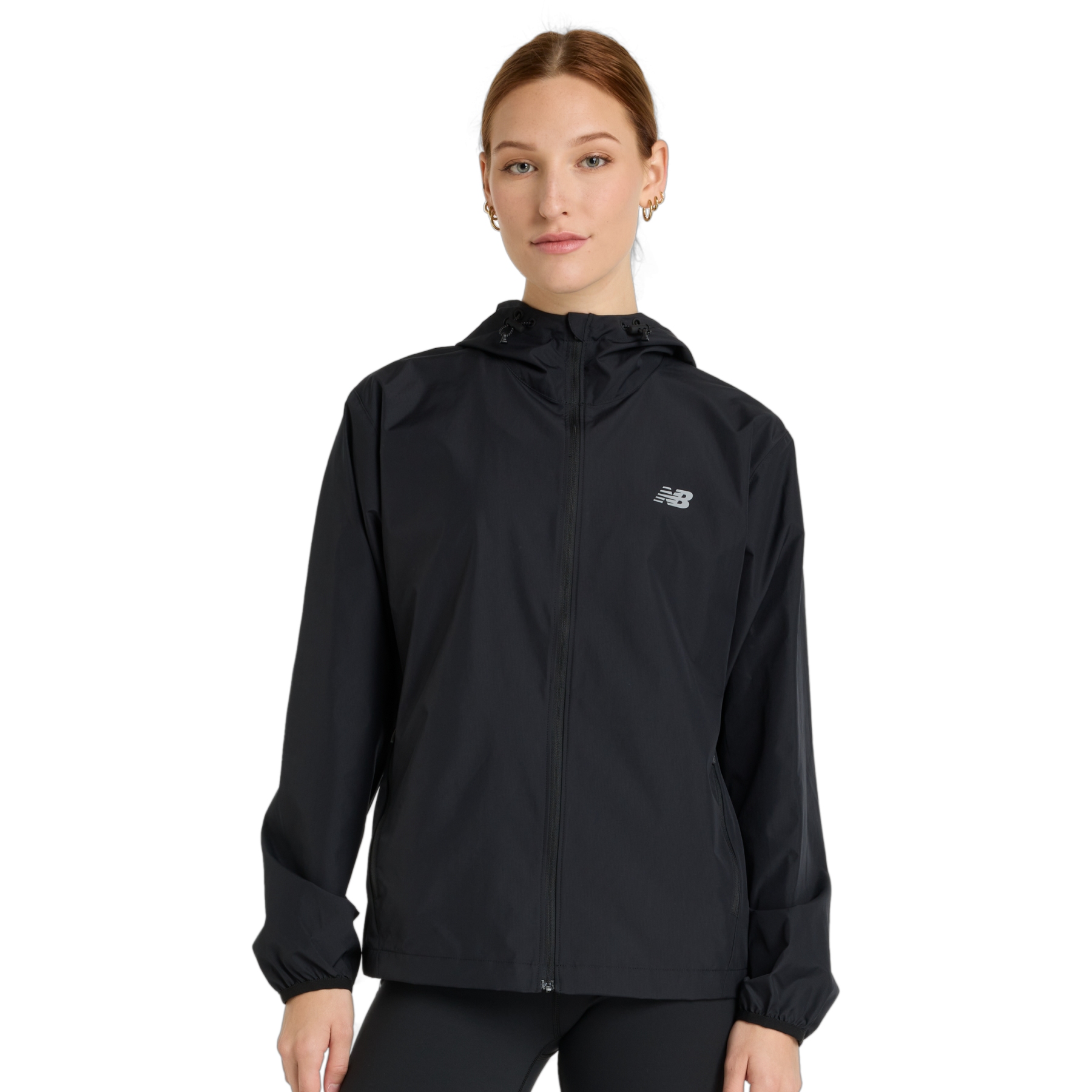 Produktbild von New Balance Hooded Laufjacke Damen - Schwarz