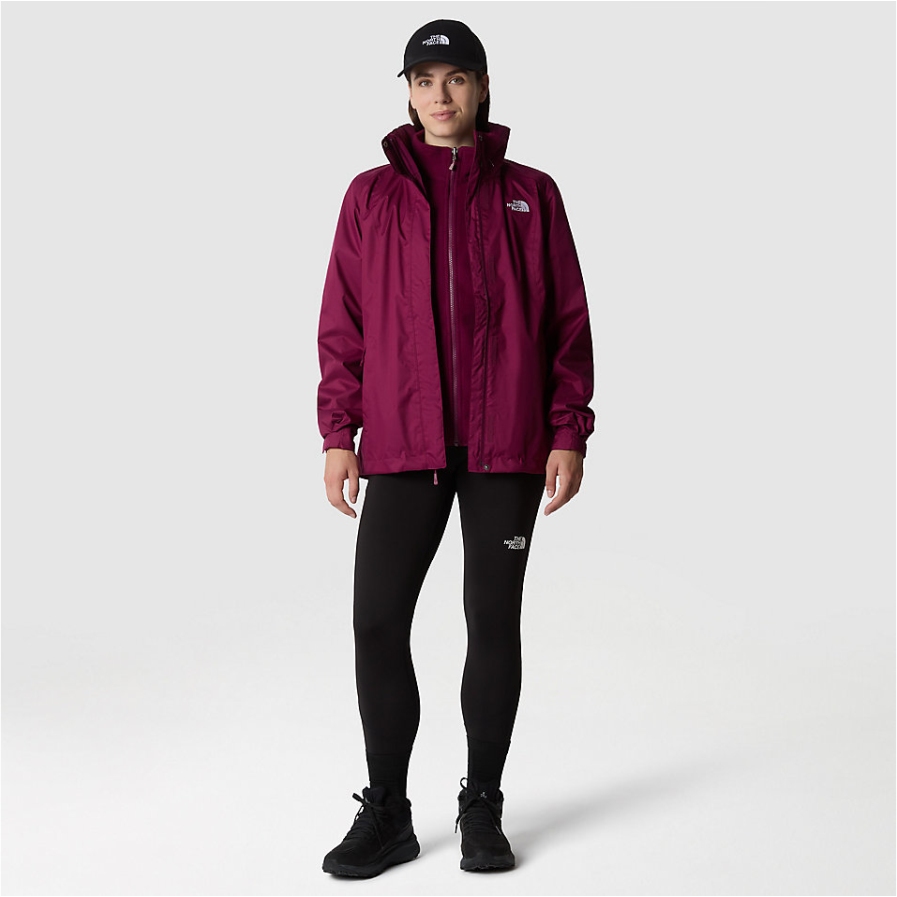 The North 3-in-1 Boysenberry/Fawn - Grey Damen Triclimate® II Jacke Face Evolve
