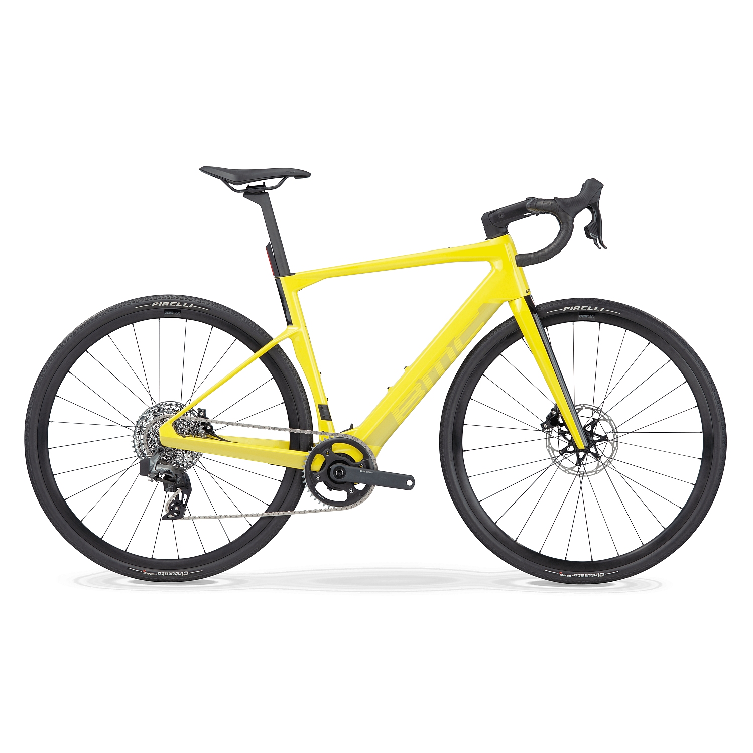 Photo produit de BMC Vélo Route Électrique - ROADMACHINE 01 AMP X TWO - 2023 - lime yellow / black