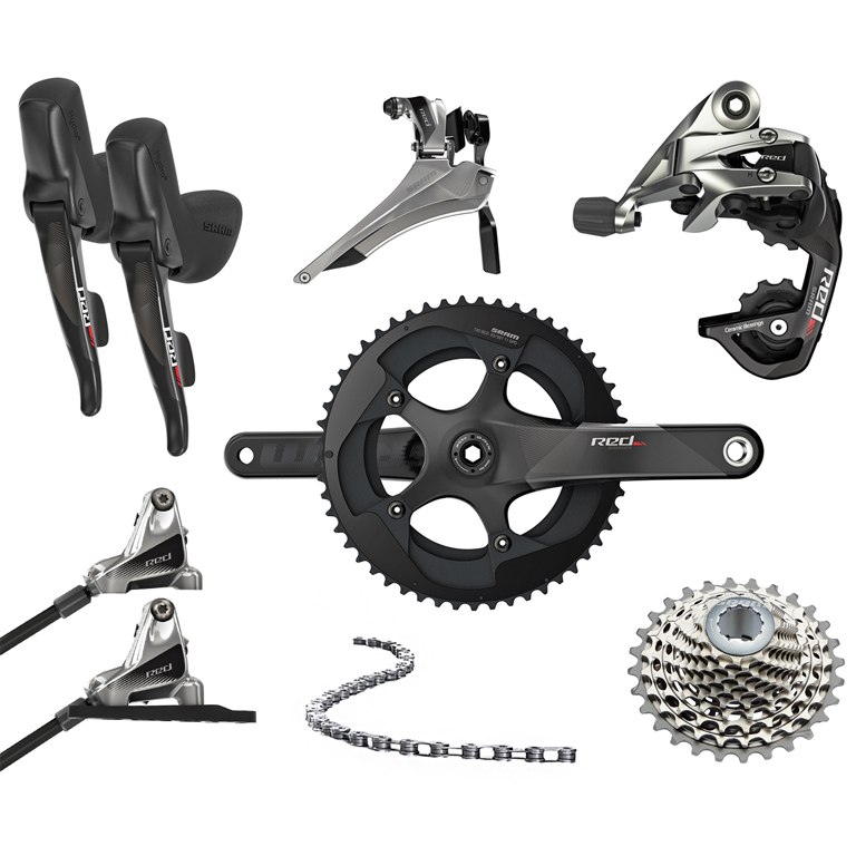 SRAM RED Groupset 2x11 compact GXP with hydraulic Disc Brakes Flat Mount