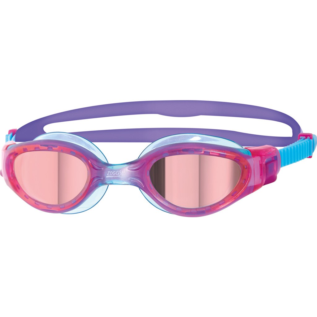 Picture of Zoggs Phantom Elite Mirror Junior Swimming Goggles - Pink/Purple/Mirror