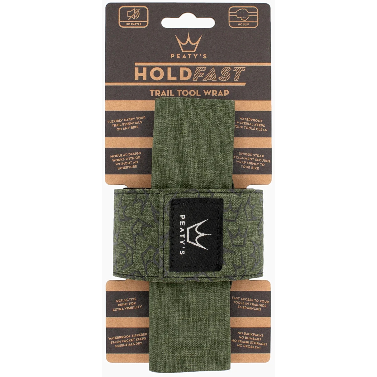Picture of Peaty&#039;s HoldFast Trail Tool Wrap - moss green